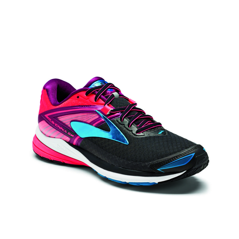 Brooks Ravenna 8 Hardloopschoenen Roze/Zwart/Blauw Dames