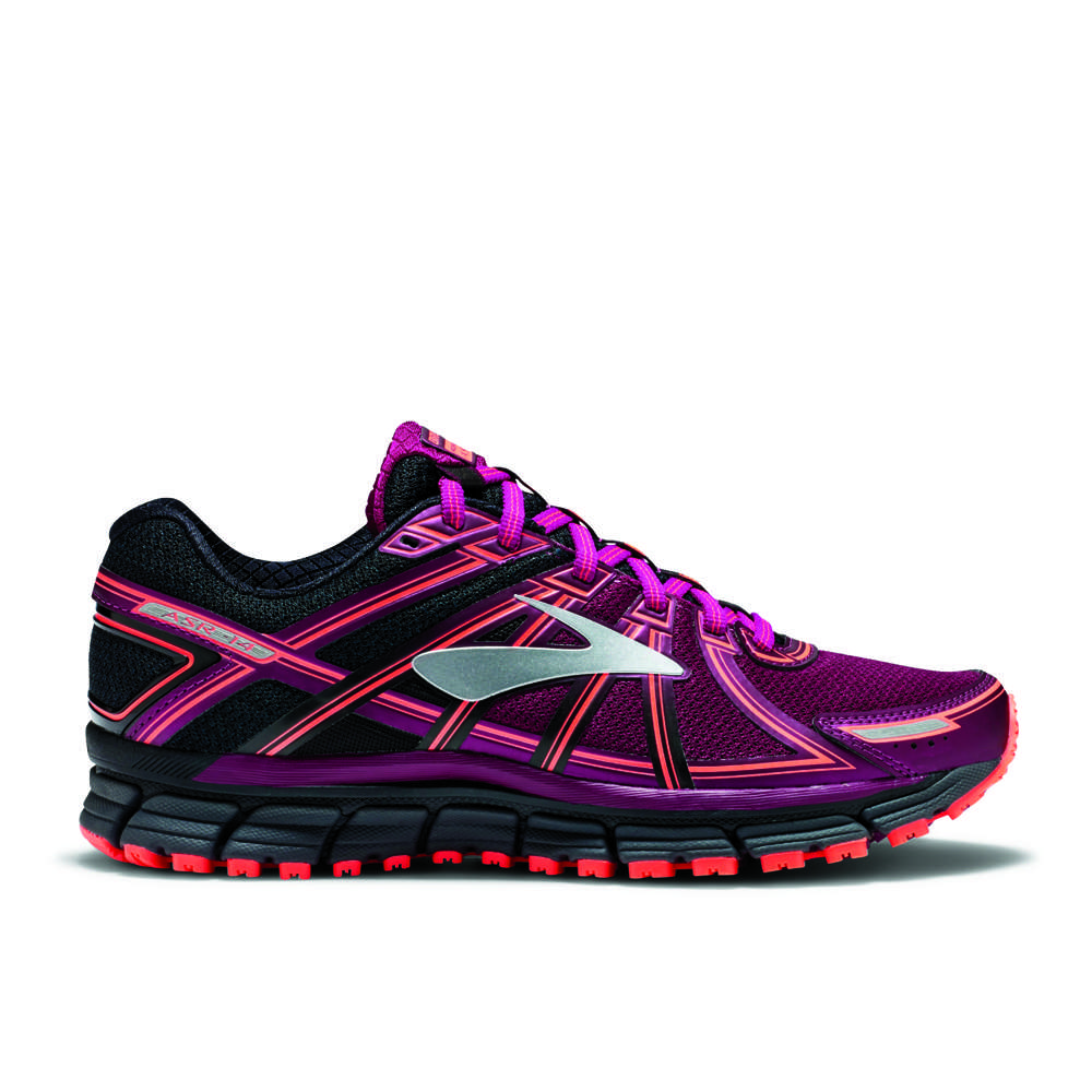 Brooks Adrenaline ASR 14 Trail Hardloopschoenen Paars/Zwart/Roze Dames