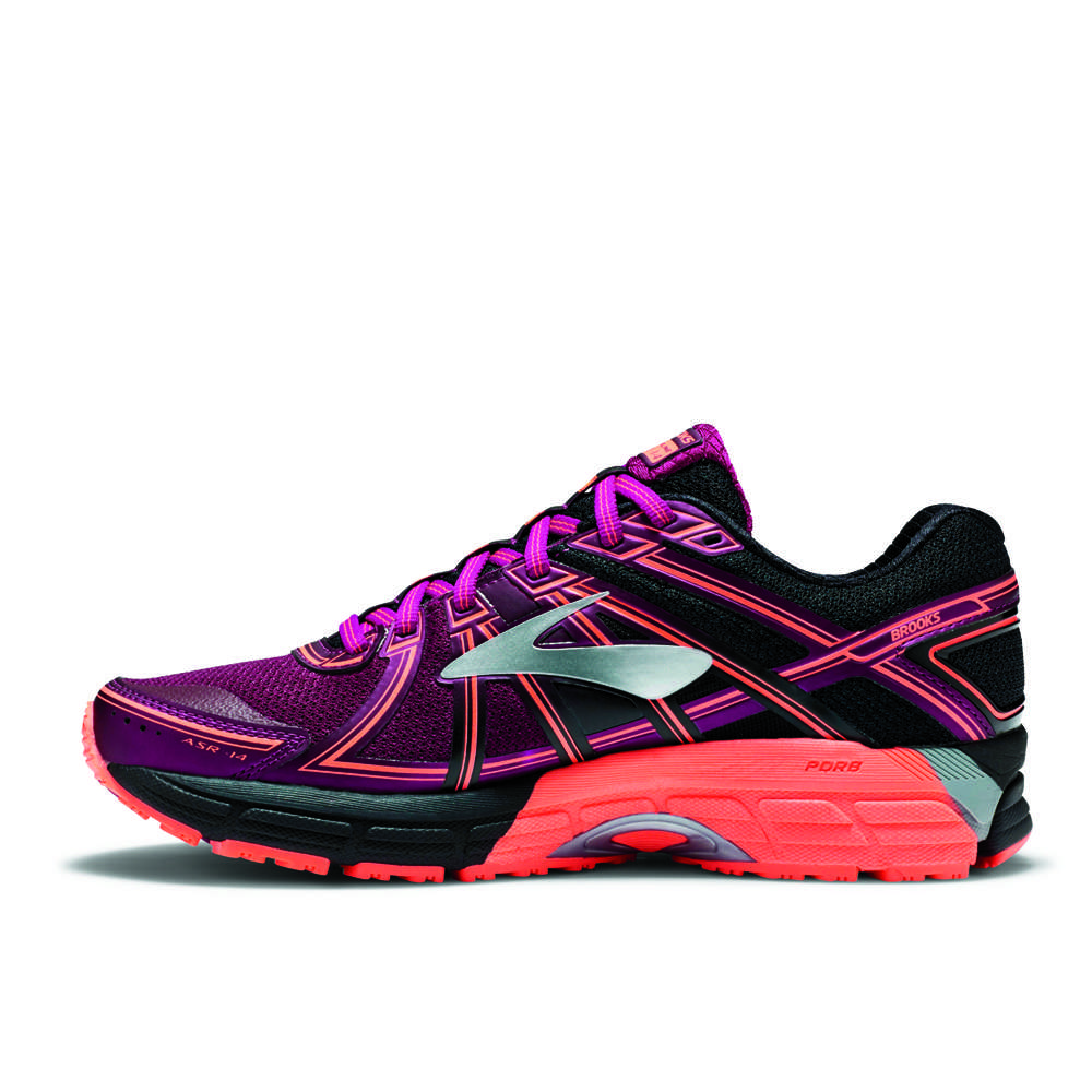 Brooks Adrenaline ASR 14 Trail Hardloopschoenen Paars/Zwart/Roze Dames