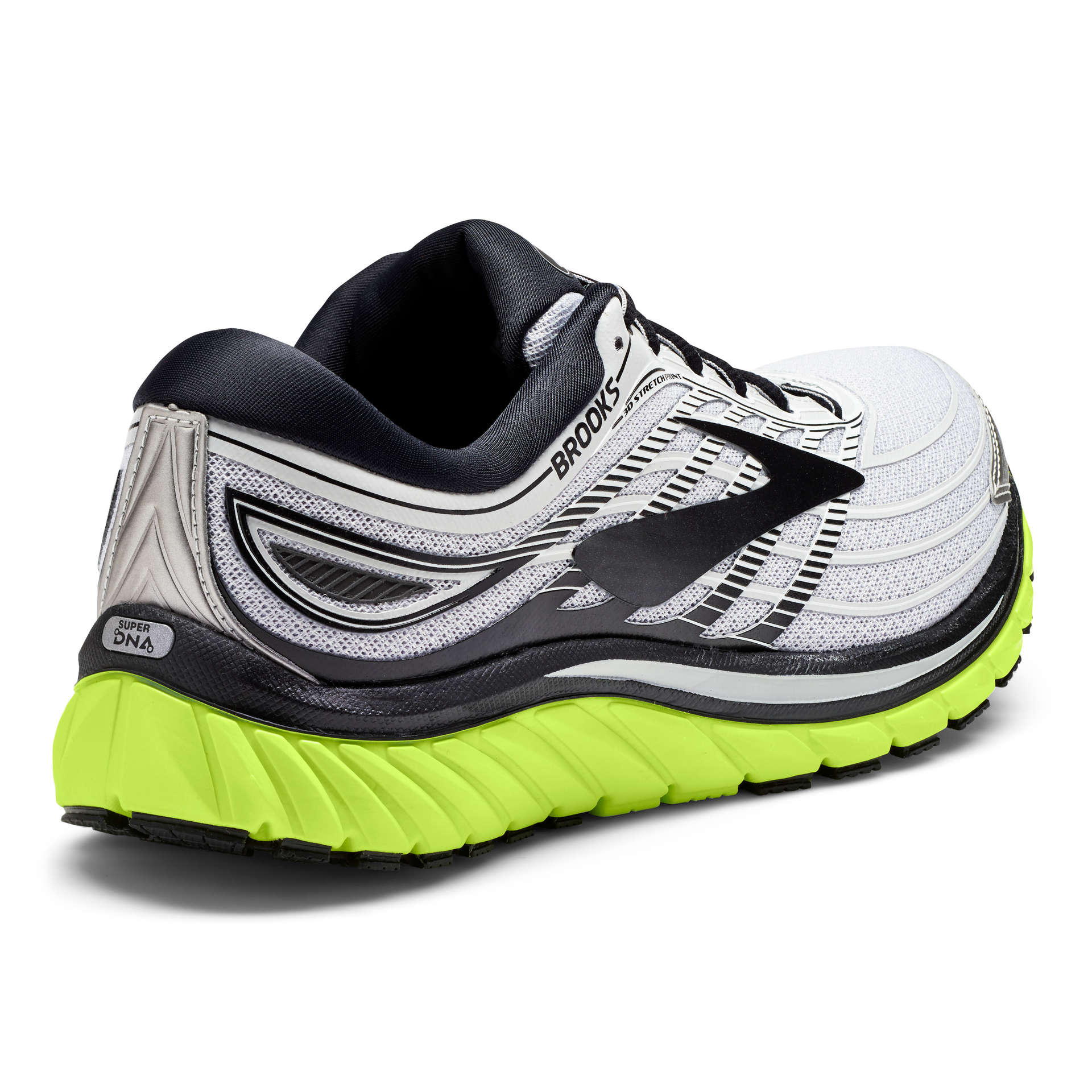 Brooks Glycerin 15 Hardloopschoenen Zilver/Zwart/Geel Heren