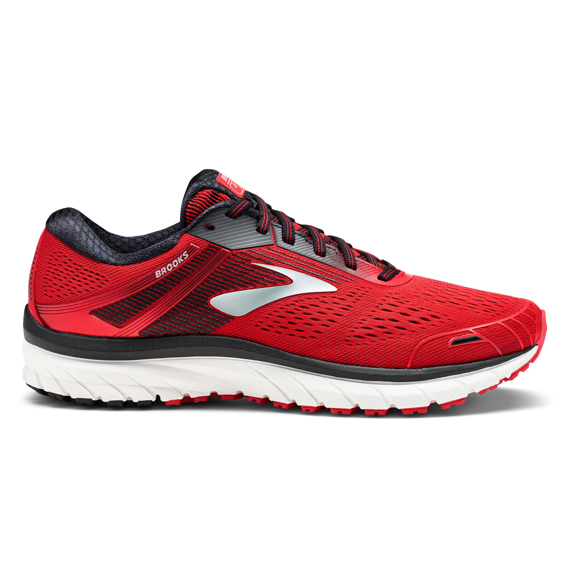 Brooks Adrenaline GTS 18 Hardloopschoenen Rood/Zwart/Zilver Heren