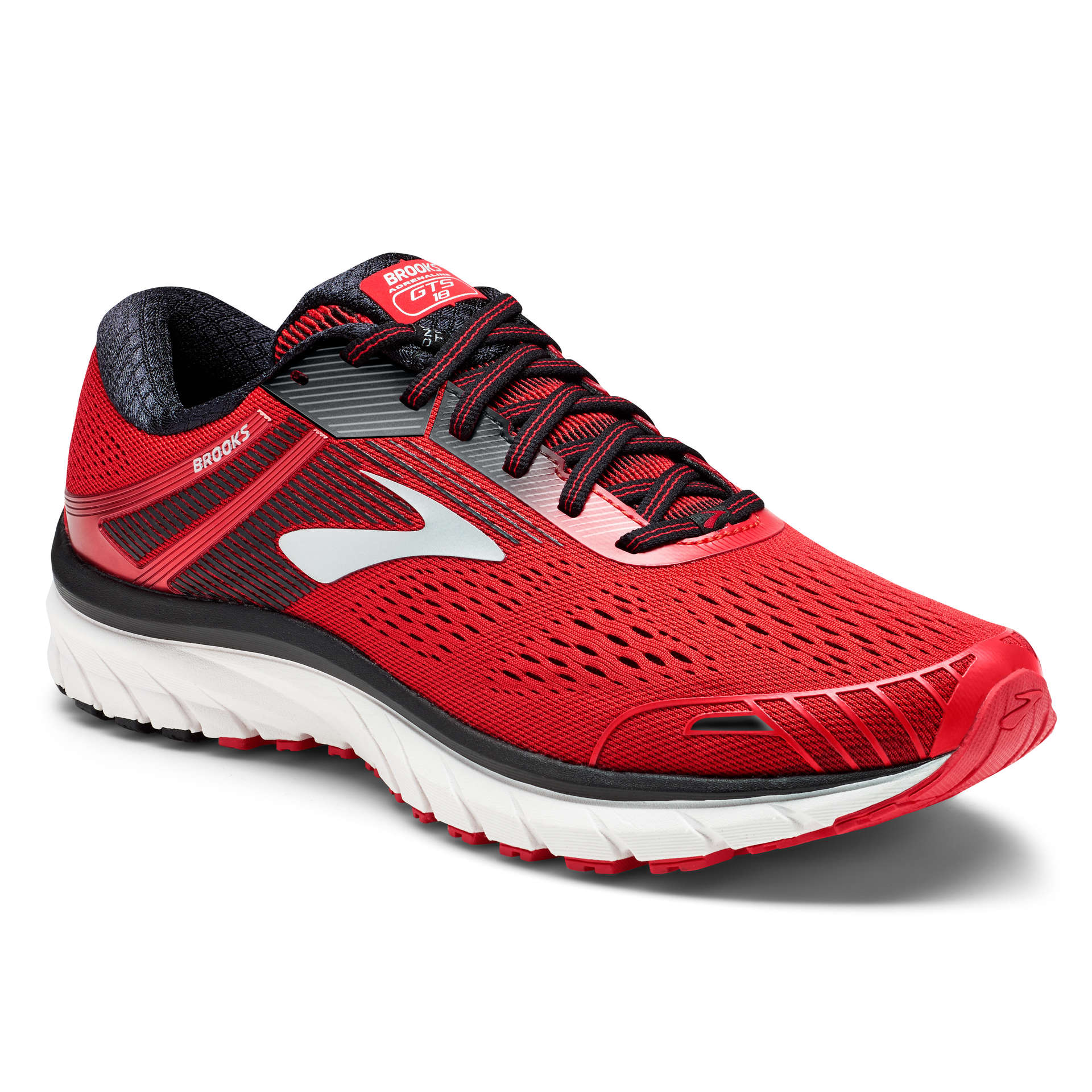 Brooks Adrenaline GTS 18 Hardloopschoenen Rood/Zwart/Zilver Heren