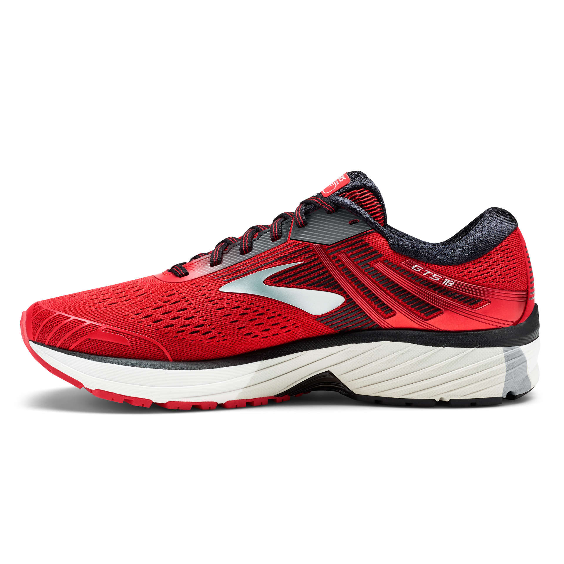 Brooks Adrenaline GTS 18 Hardloopschoenen Rood/Zwart/Zilver Heren