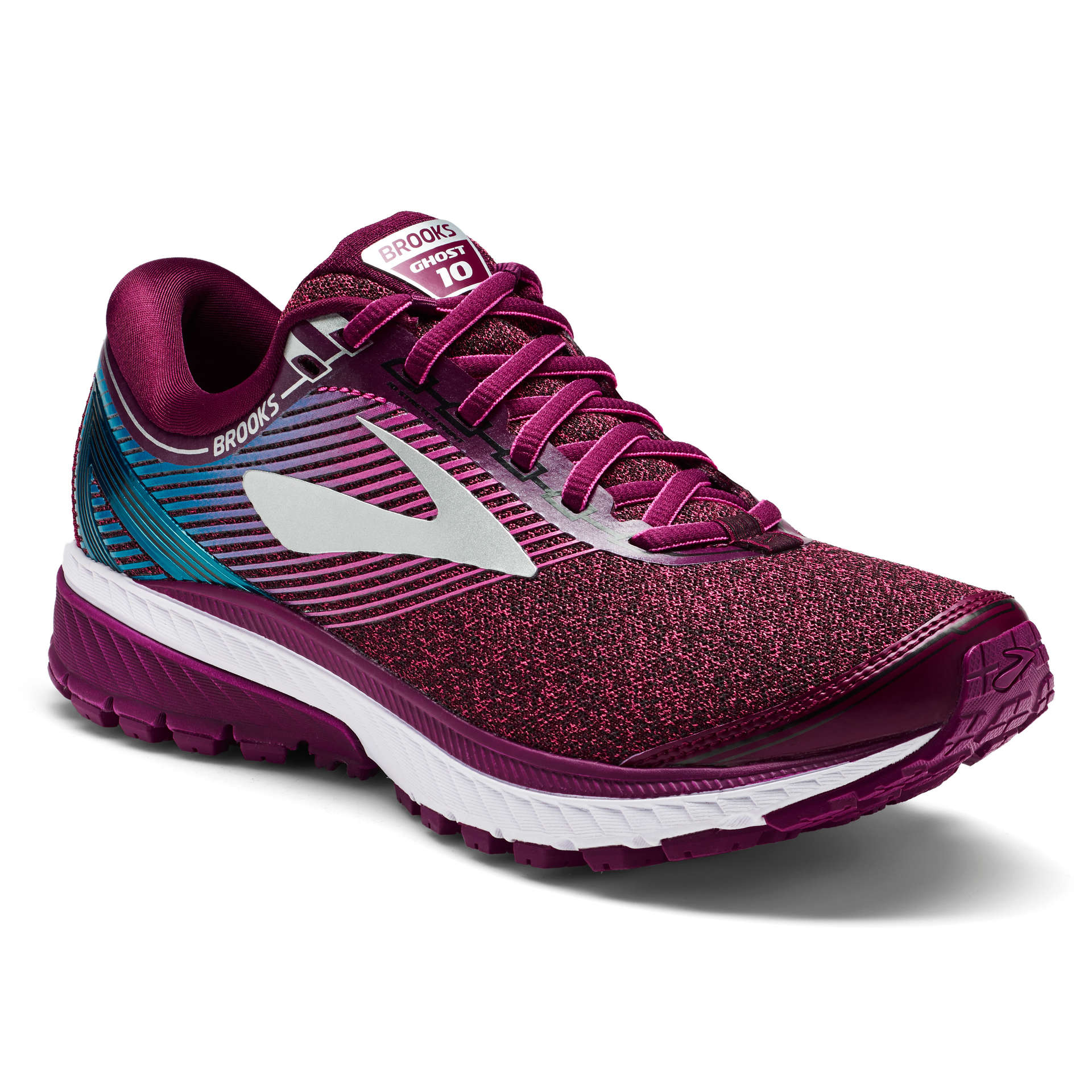 Brooks Ghost 10 Hardloopschoenen Paars/Roze/Wit Dames