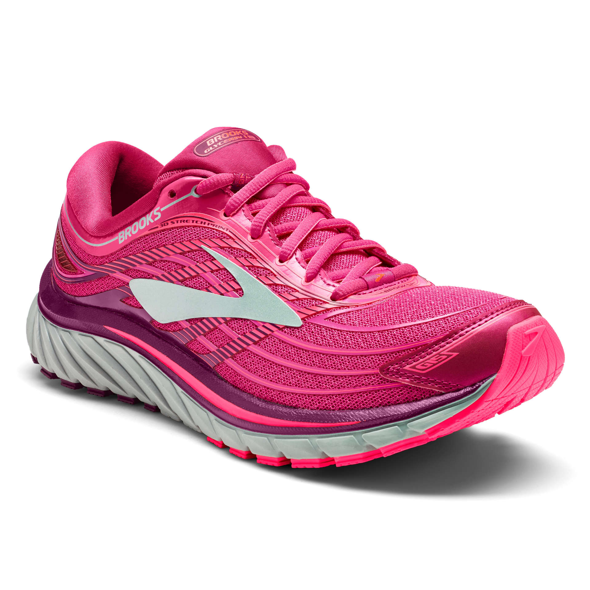 Brooks Glycerin 15 Hardloopschoenen Roze/Paars/Zilver Dames