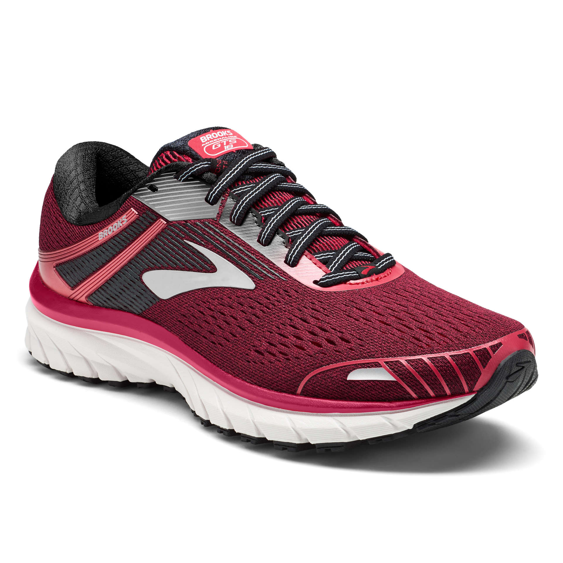 Brooks Adrenaline GTS 18 Hardloopschoenen Roze/Zwart/Wit Dames