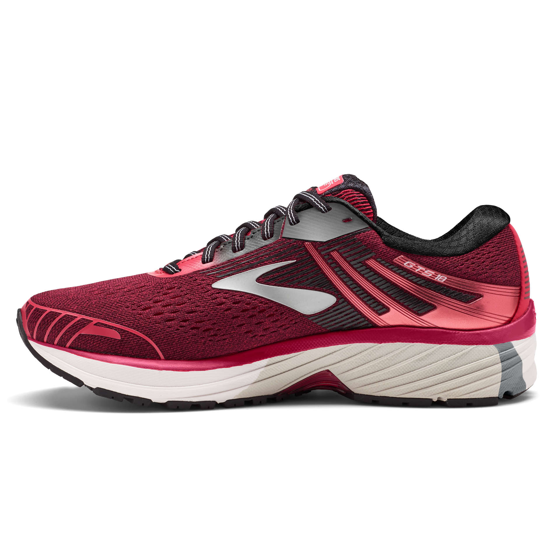 Brooks Adrenaline GTS 18 Hardloopschoenen Roze/Zwart/Wit Dames