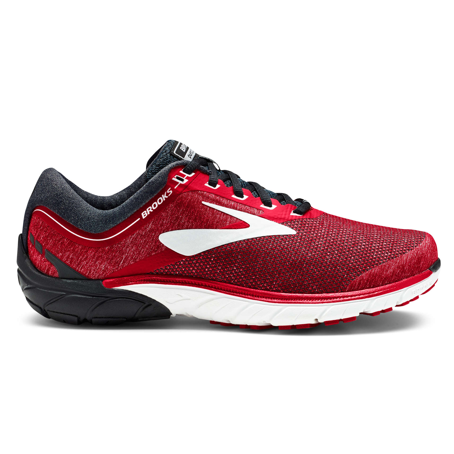 Brooks PureCadence 7 Hardloopschoenen Rood/Zwart/Zilver Heren