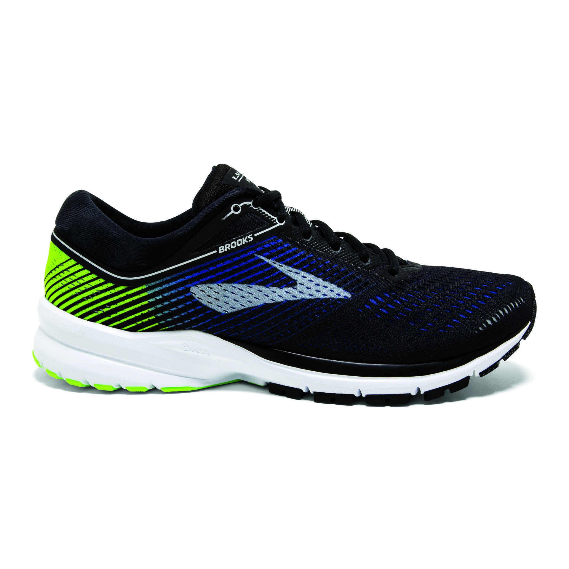 Brooks Launch 5 Hardloopschoenen Zwart/Blauw/Groen Heren koop je bij