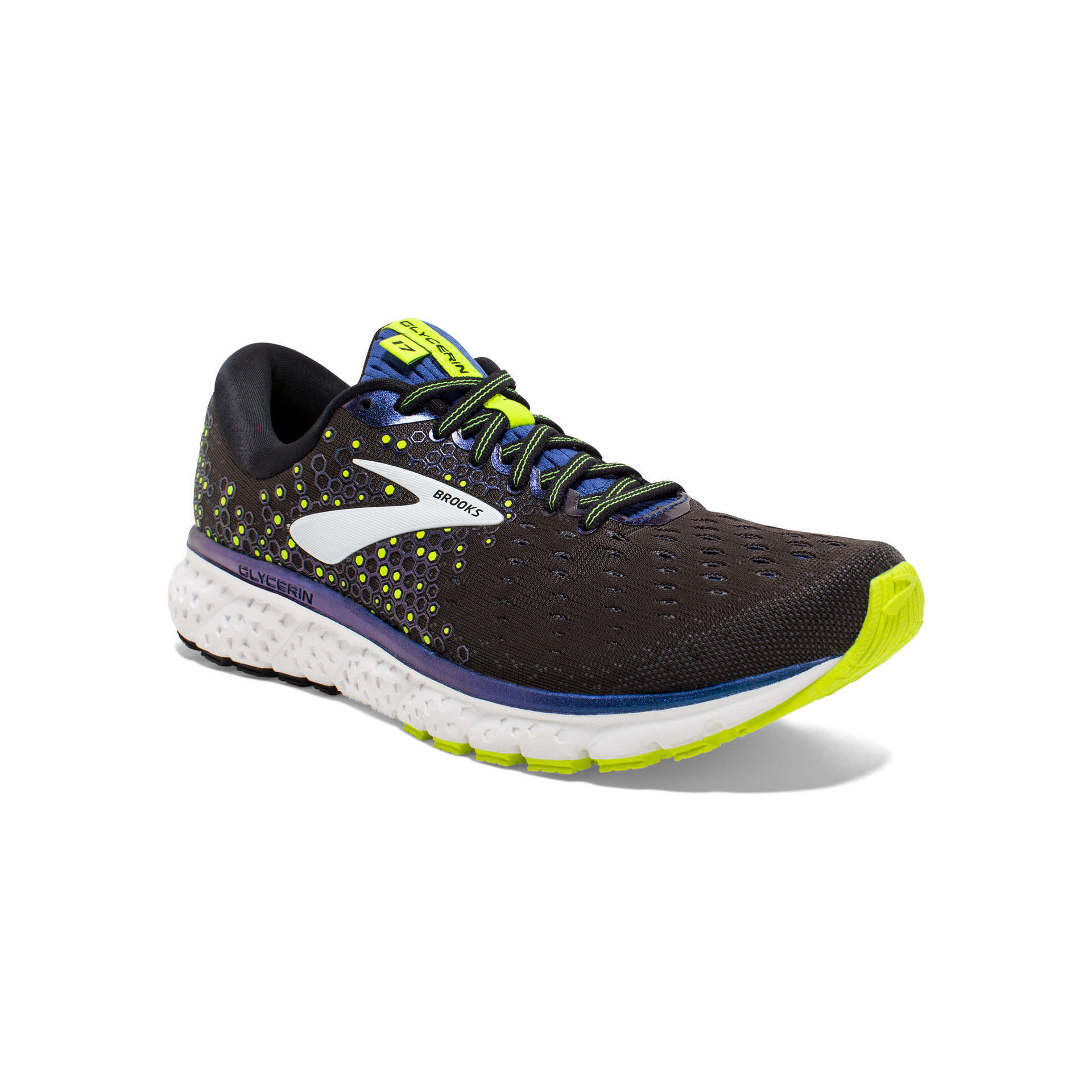 Brooks Glycerin 17 Hardloopschoenen Zwart/Blauw Heren