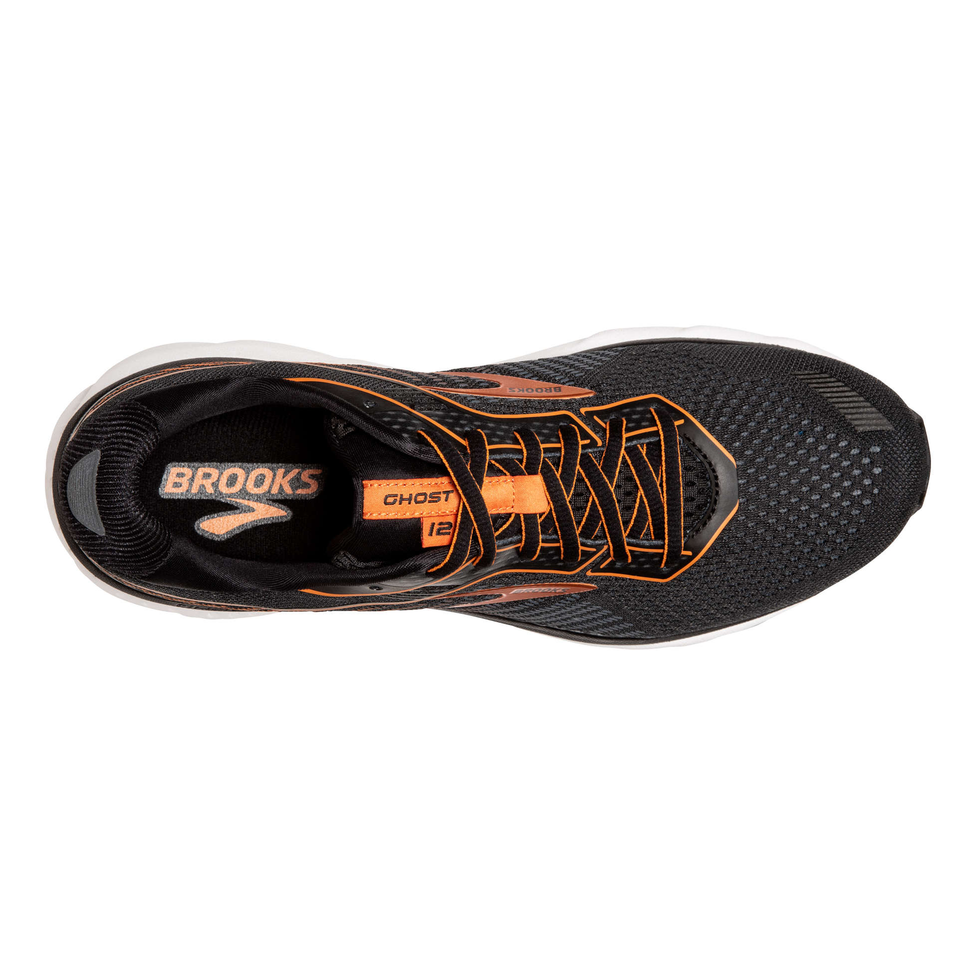 Brooks Ghost 12 Hardloopschoenen Zwart/Oranje Heren