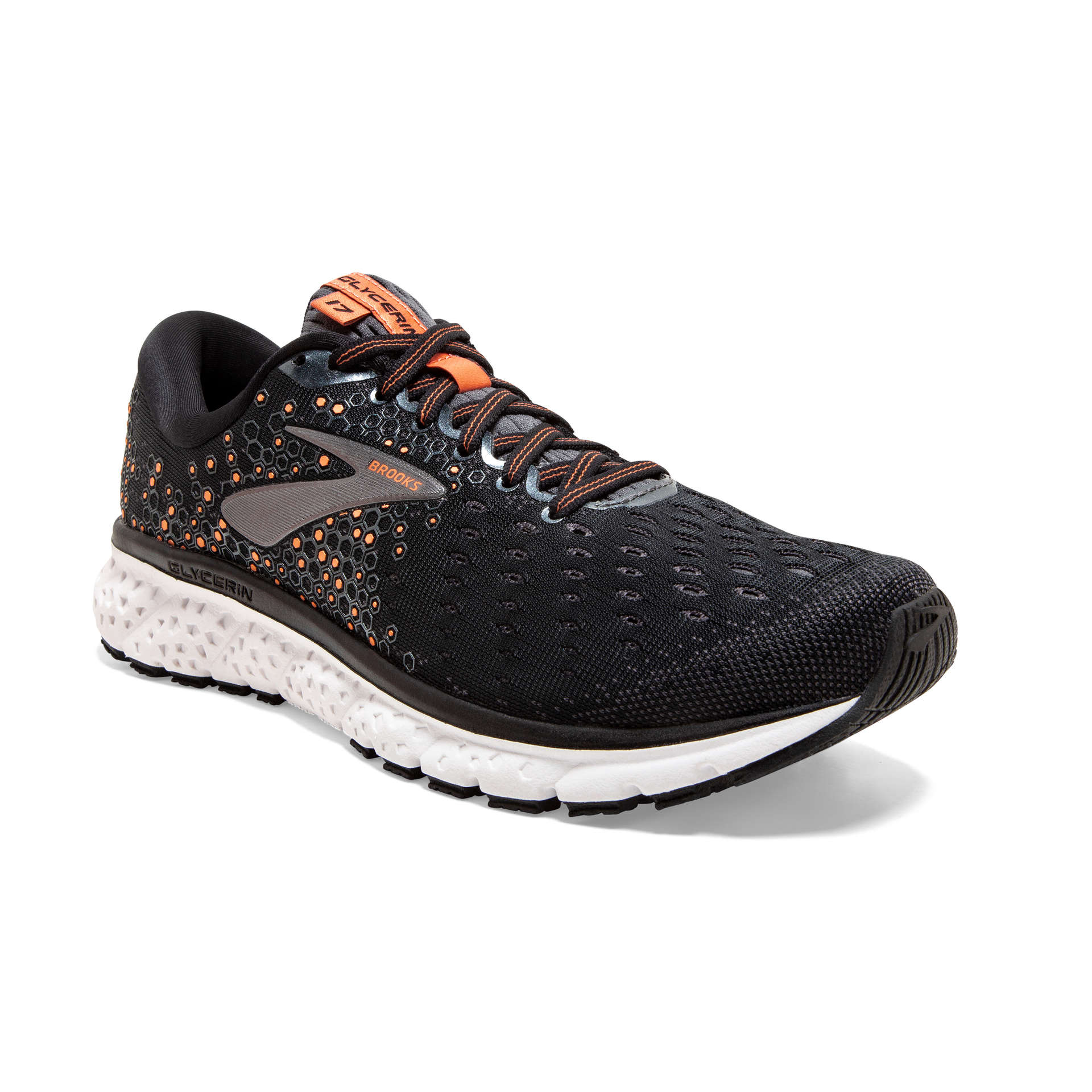 Brooks Glycerin 17 Hardloopschoenen Zwart/Oranje Dames