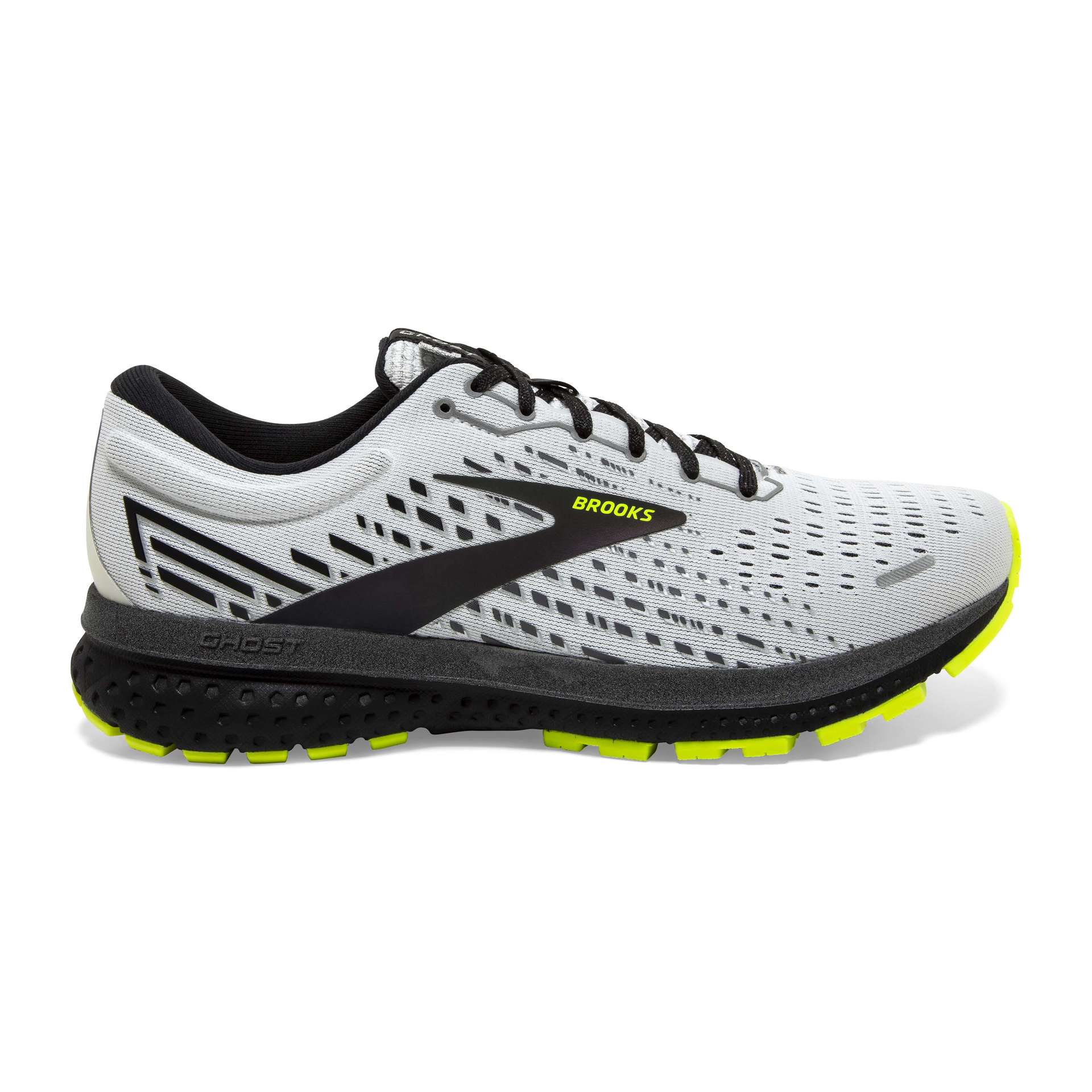 Brooks Ghost 13 Hardloopschoenen Zwart/Wit/Fluo Geel Heren koop je bij