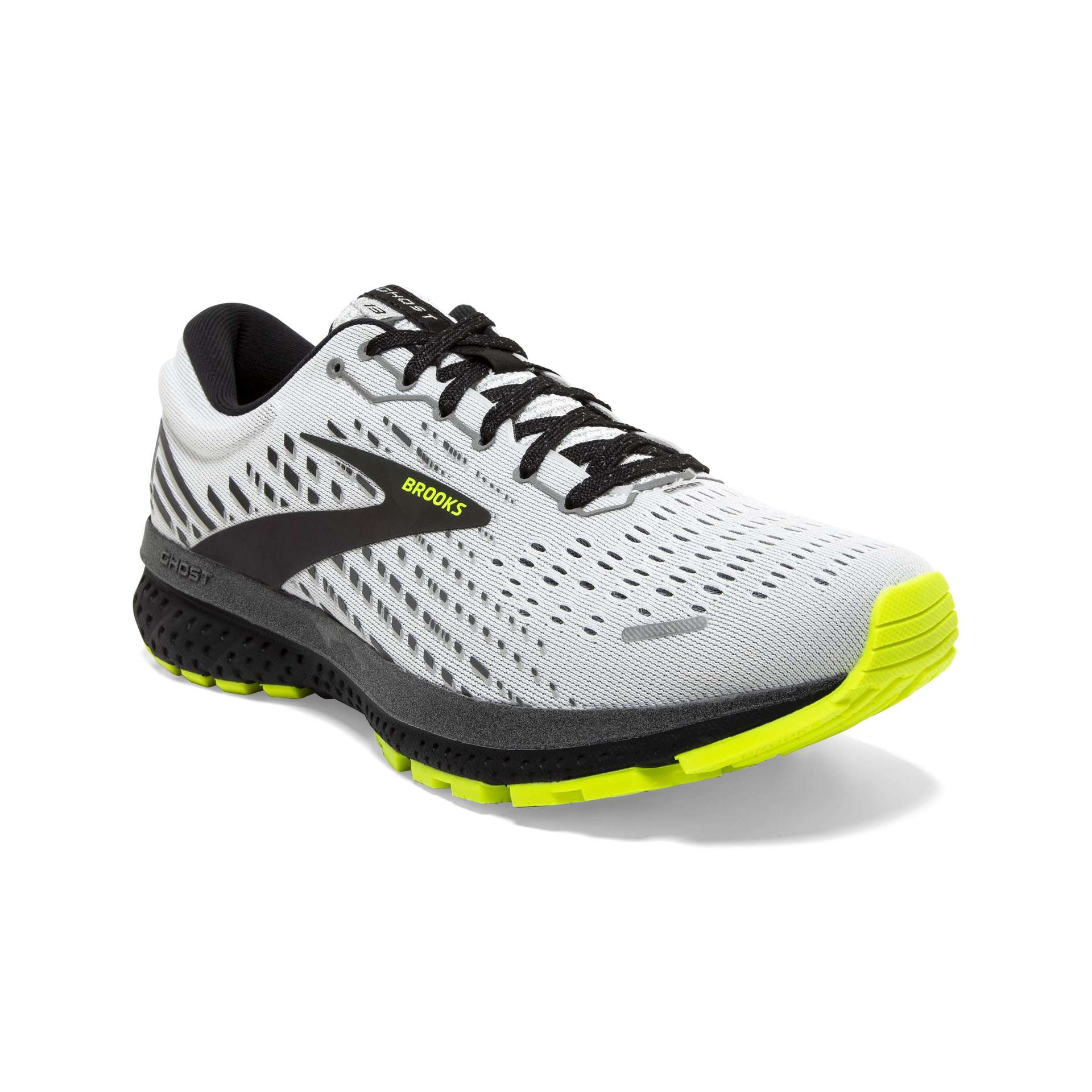 Brooks Ghost 13 Hardloopschoenen Zwart Wit Fluo Geel Dames koop je bij Futurumshop