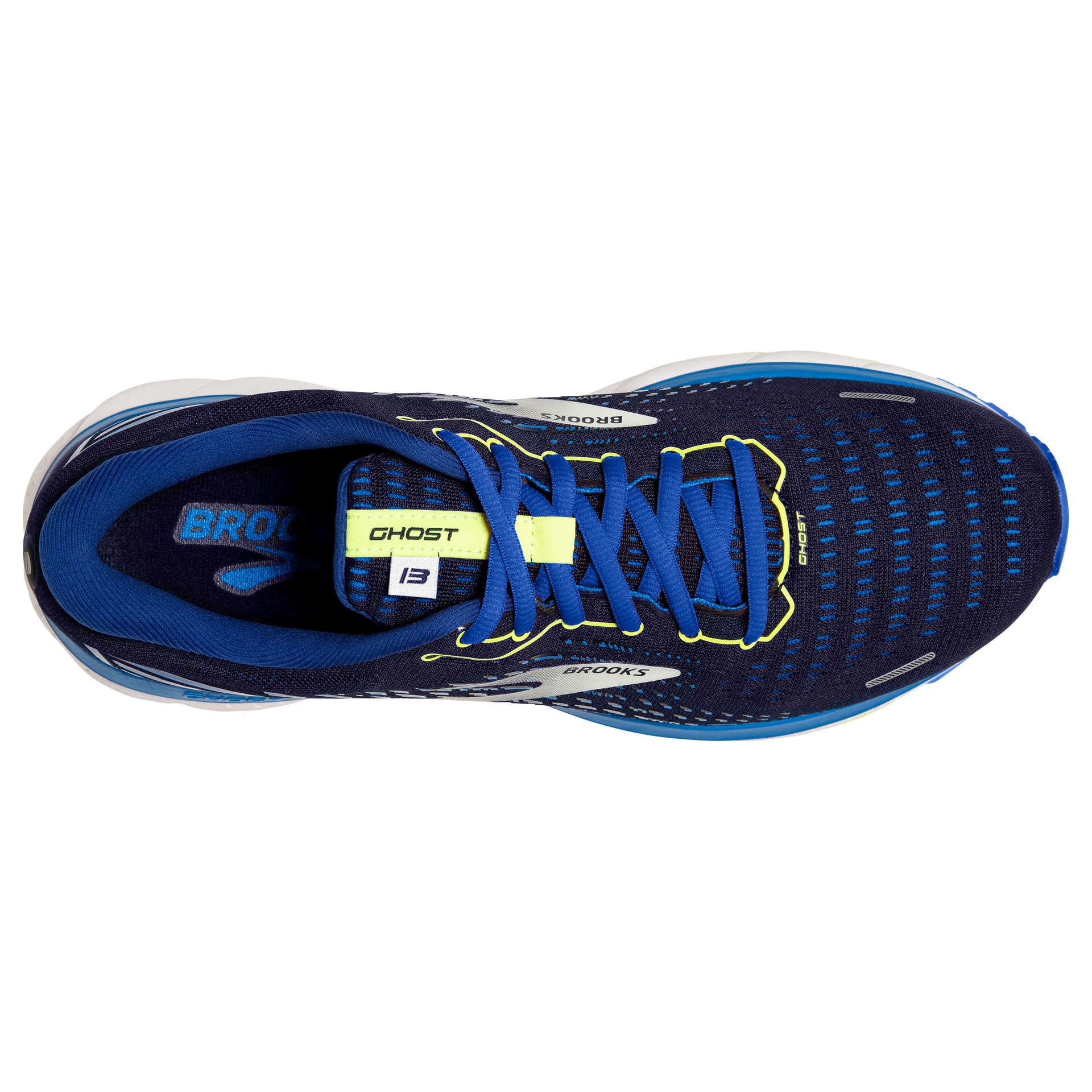 Brooks Ghost 13 Hardloopschoenen Donkerblauw Blauw Groen Heren koop je bij Futurumshop