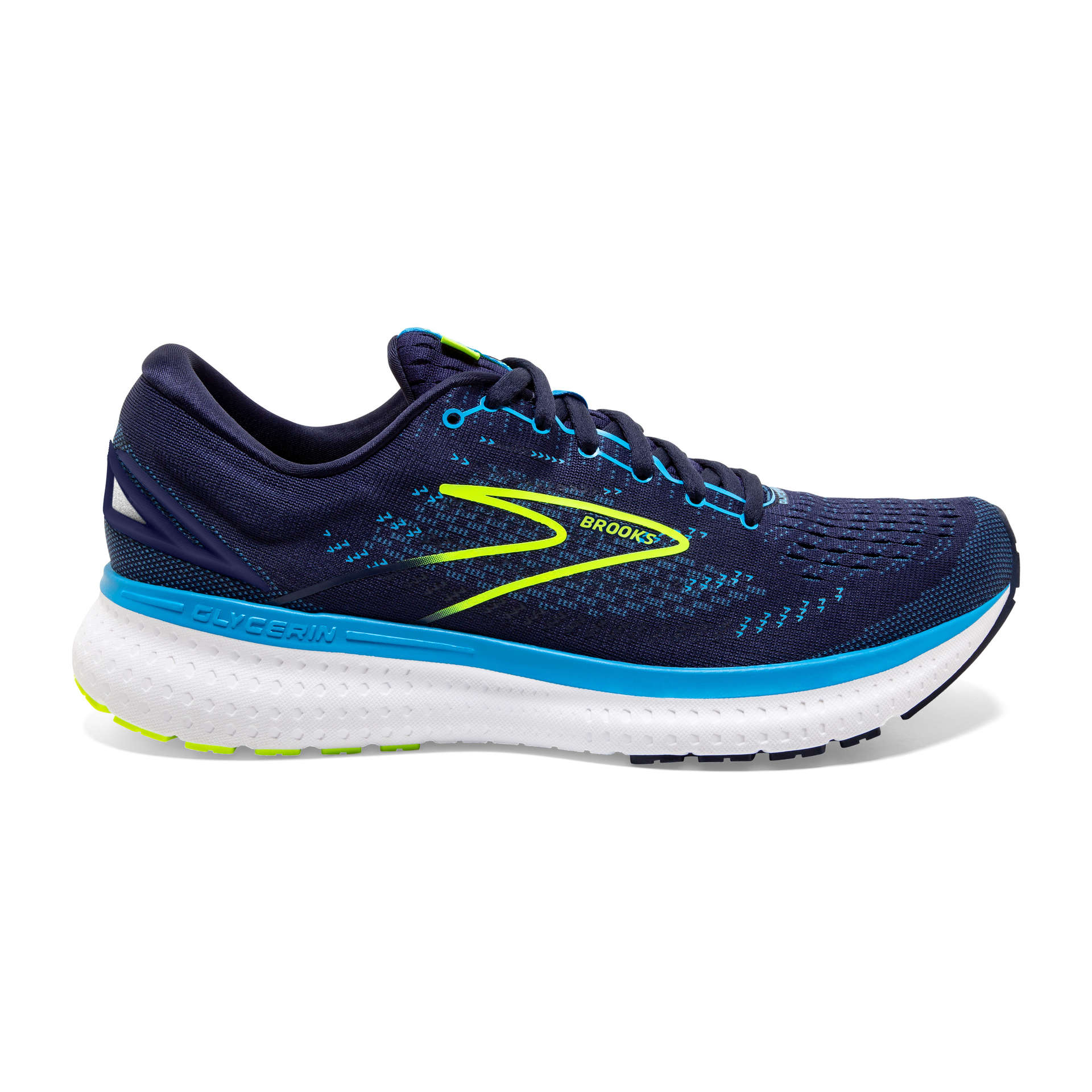 Brooks Glycerin 19 Hardloopschoenen Donkerblauw Blauw Groen Heren koop je bij Futurumshop