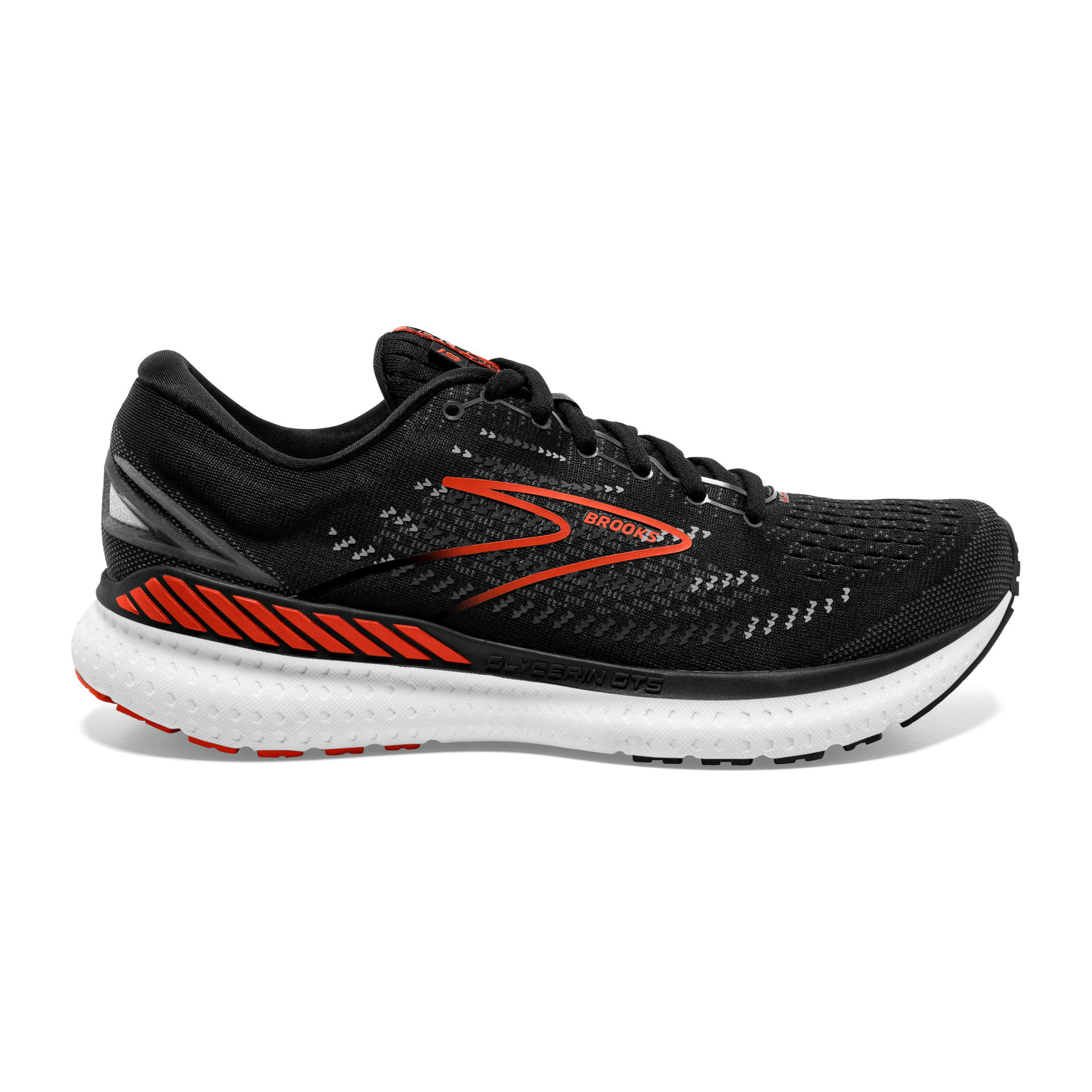 Brooks Glycerin GTS 19 Hardloopschoenen Zwart/Grijs/Rood Heren