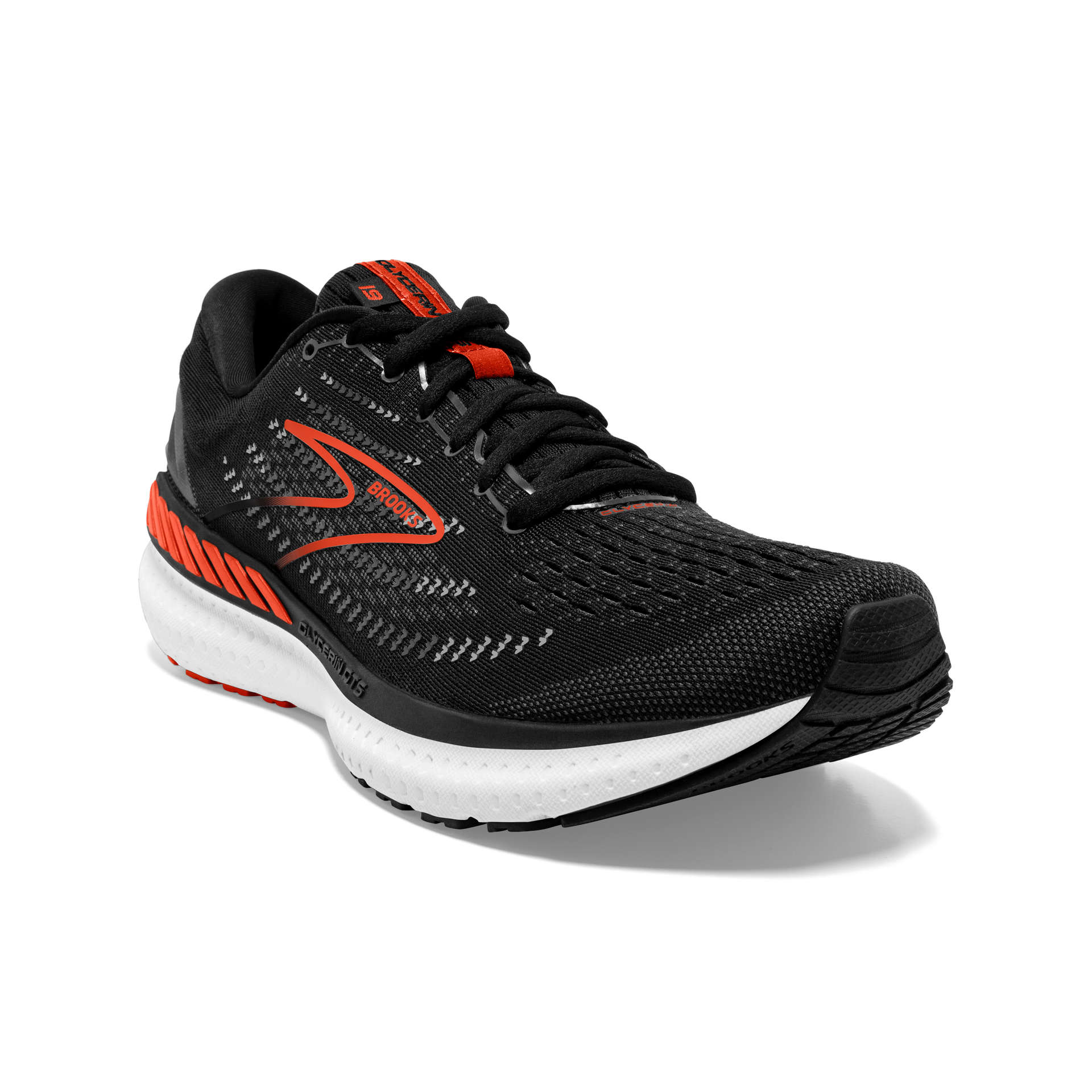 Brooks Glycerin GTS 19 Hardloopschoenen Zwart/Grijs/Rood Heren