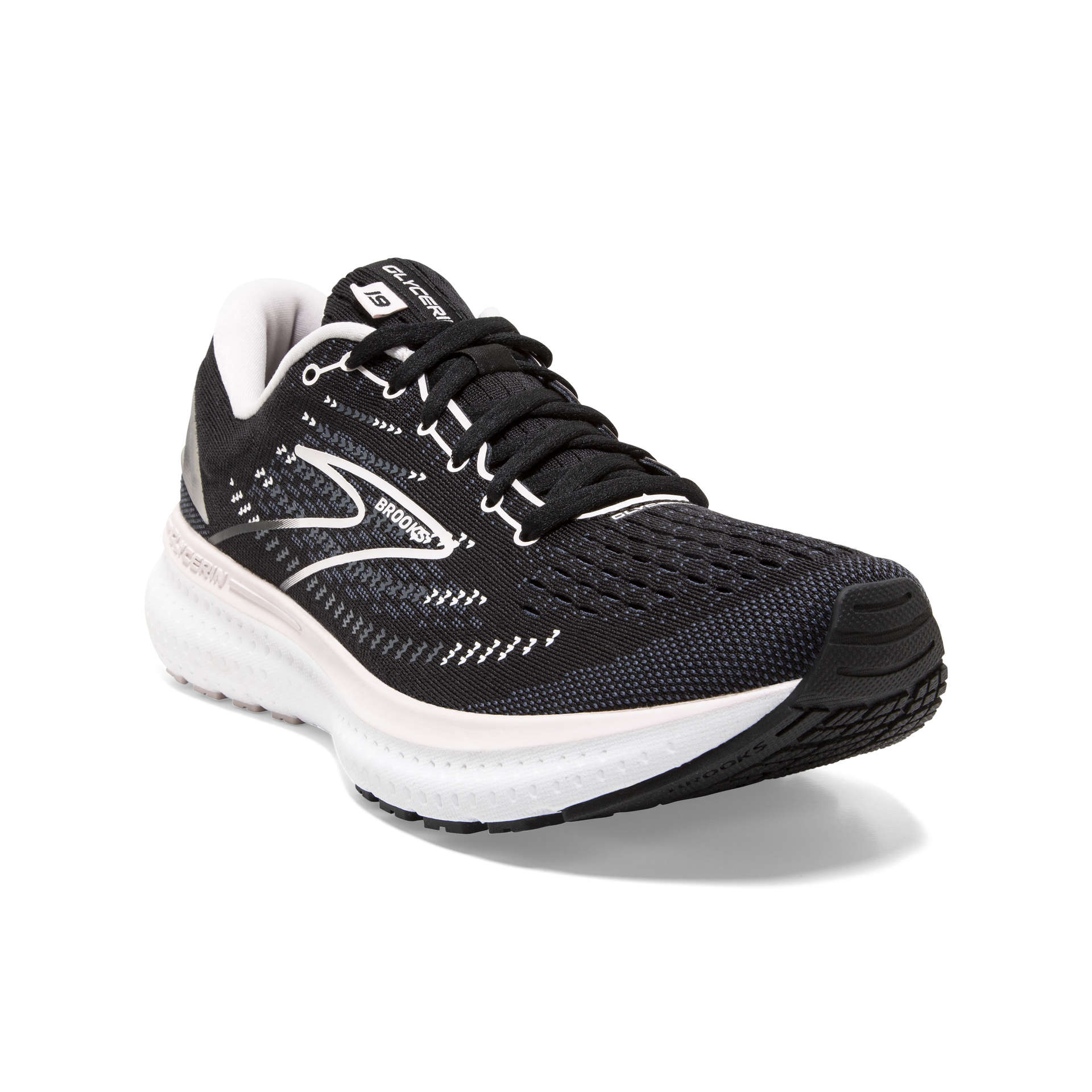 Brooks Glycerin 19 Hardloopschoenen Zwart/Wit Dames koop je bij