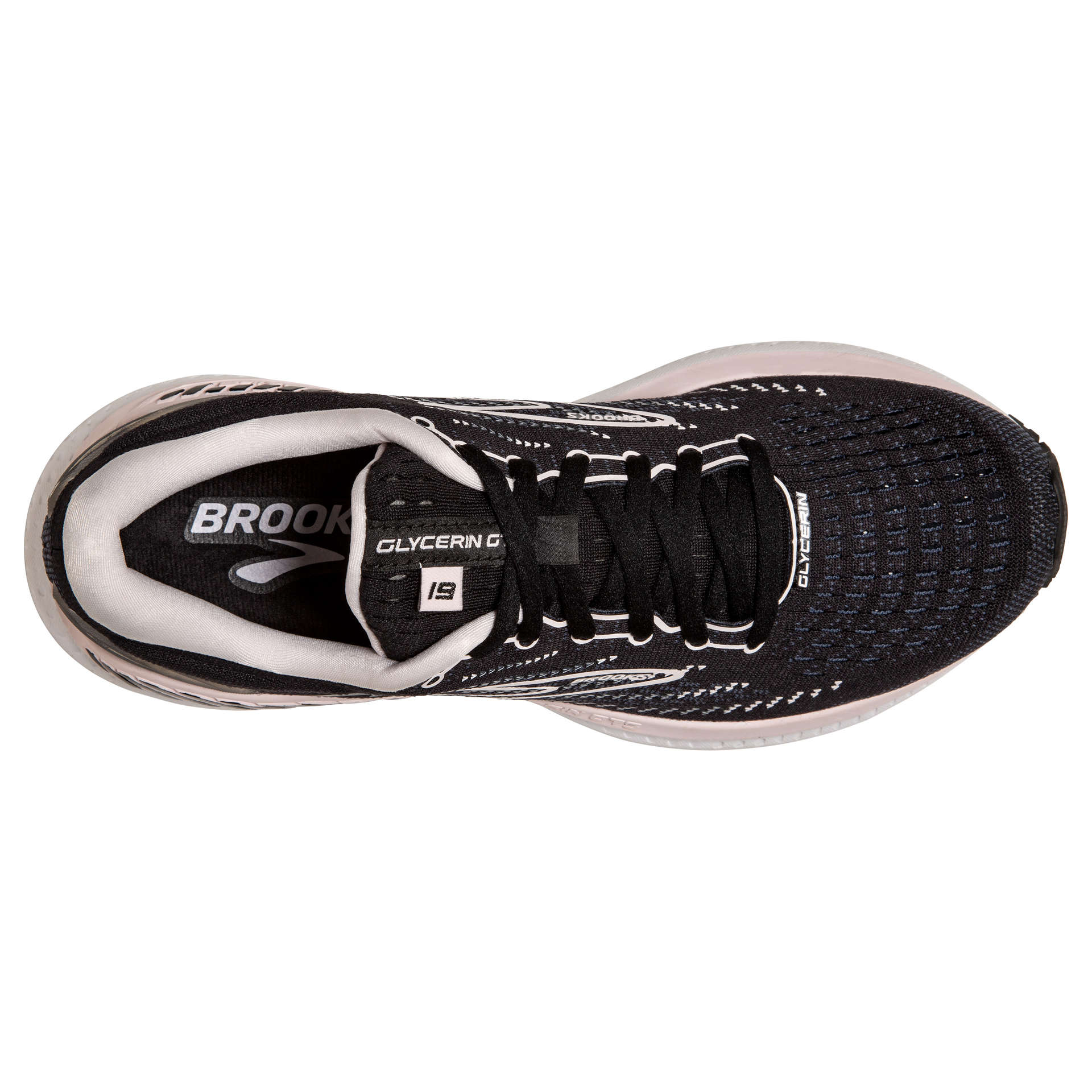 Brooks Glycerin GTS 19 Hardloopschoenen Zwart/Wit Dames koop je bij  Futurumshop.nl