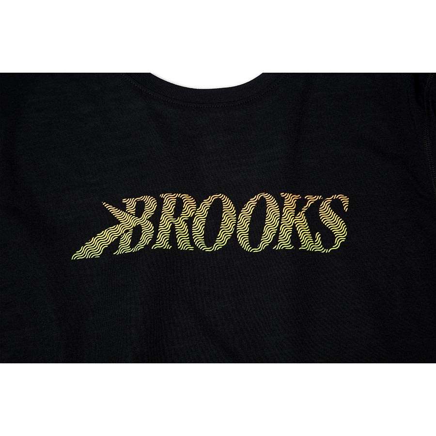 Brooks Distance Graphic Hardloopshirt Korte Mouwen Zwart Heren