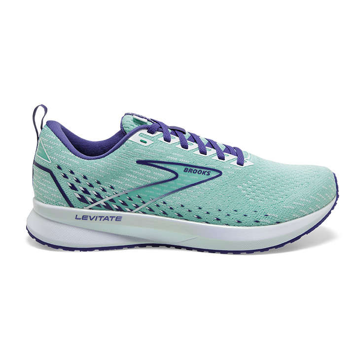 Brooks Levitate 5 Hardloopschoenen Groen/Paars/Wit Dames