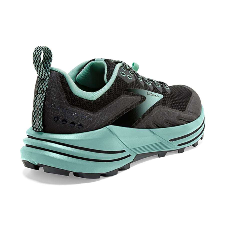 Brooks Cascadia 16 Trail Hardloopschoenen Zwart/Groen Dames koop je bij