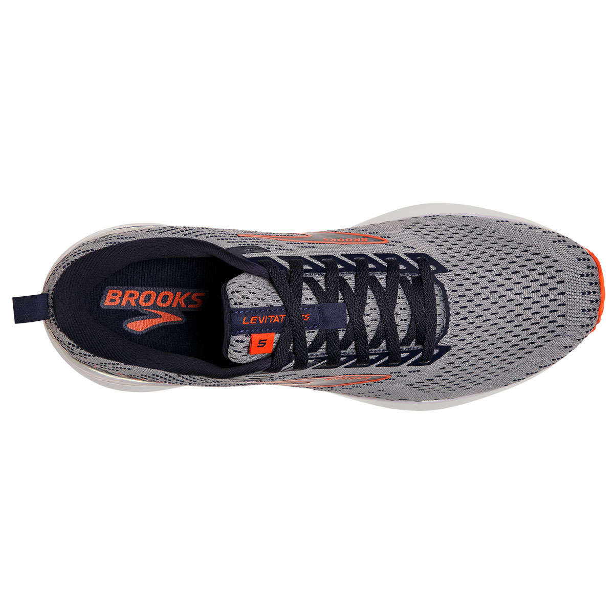 Brooks Levitate GTS 5 Hardloopschoenen Grijs/Oranje/Wit Heren