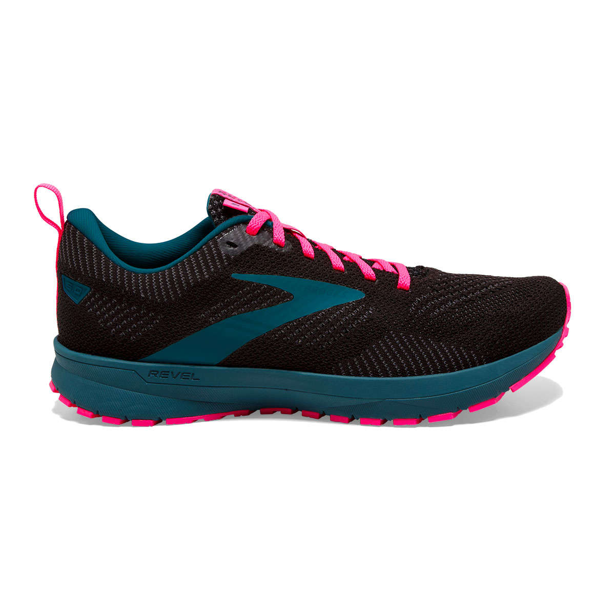 Brooks Revel 5 Hardloopschoenen Zwart/Blauw/Roze Dames