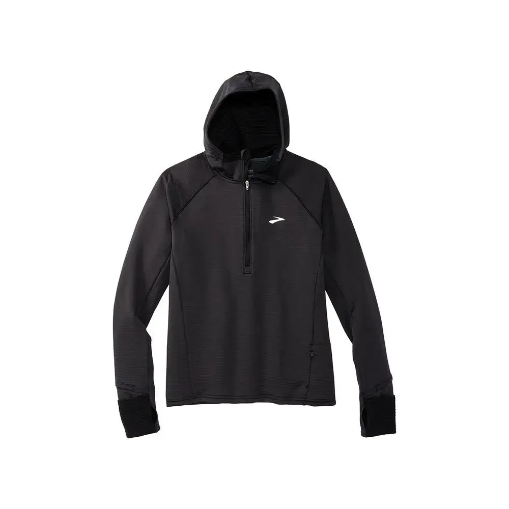 Notch Thermal Hoodie 2.0 Hardloopshirt Lange Mouwen Zwart Dames