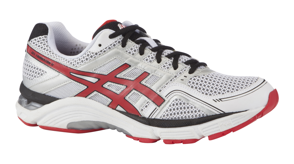 ASICS Gel-Foundation (2E) Wit/Rood/Zwart Heren koop je Futurumshop.nl