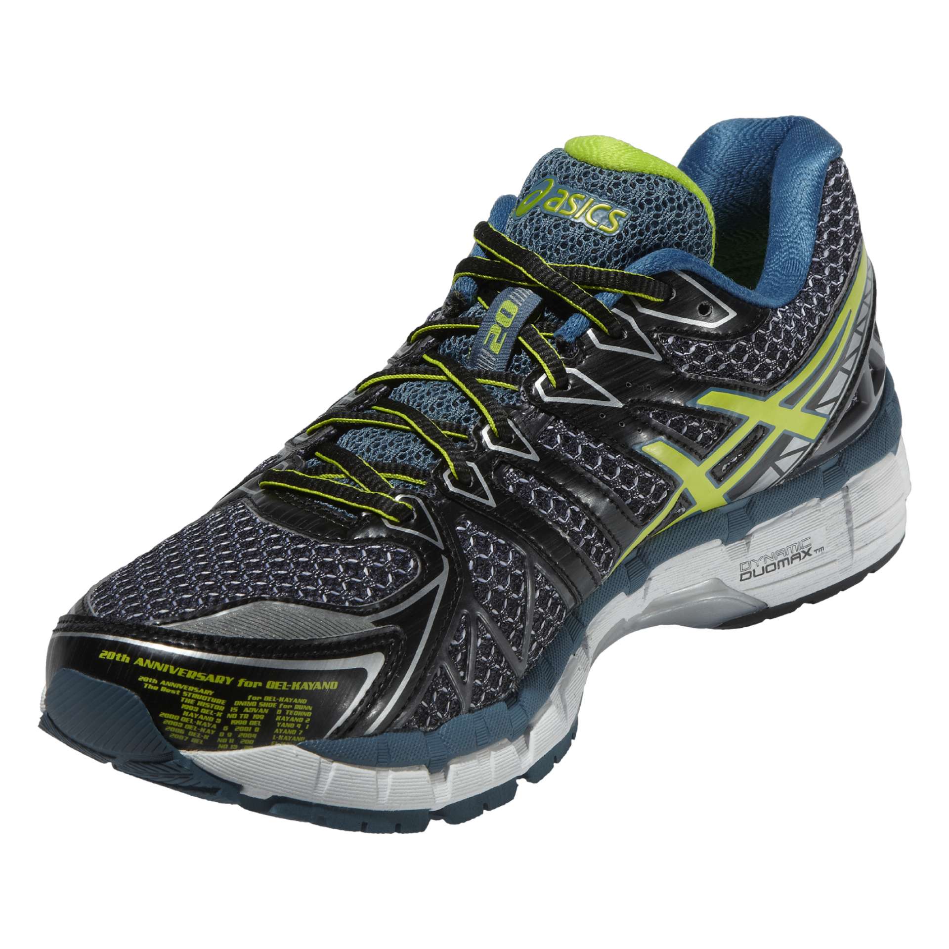 Gel Kayano 20 Hardloopschoenen Zwart Groen Grijs Heren