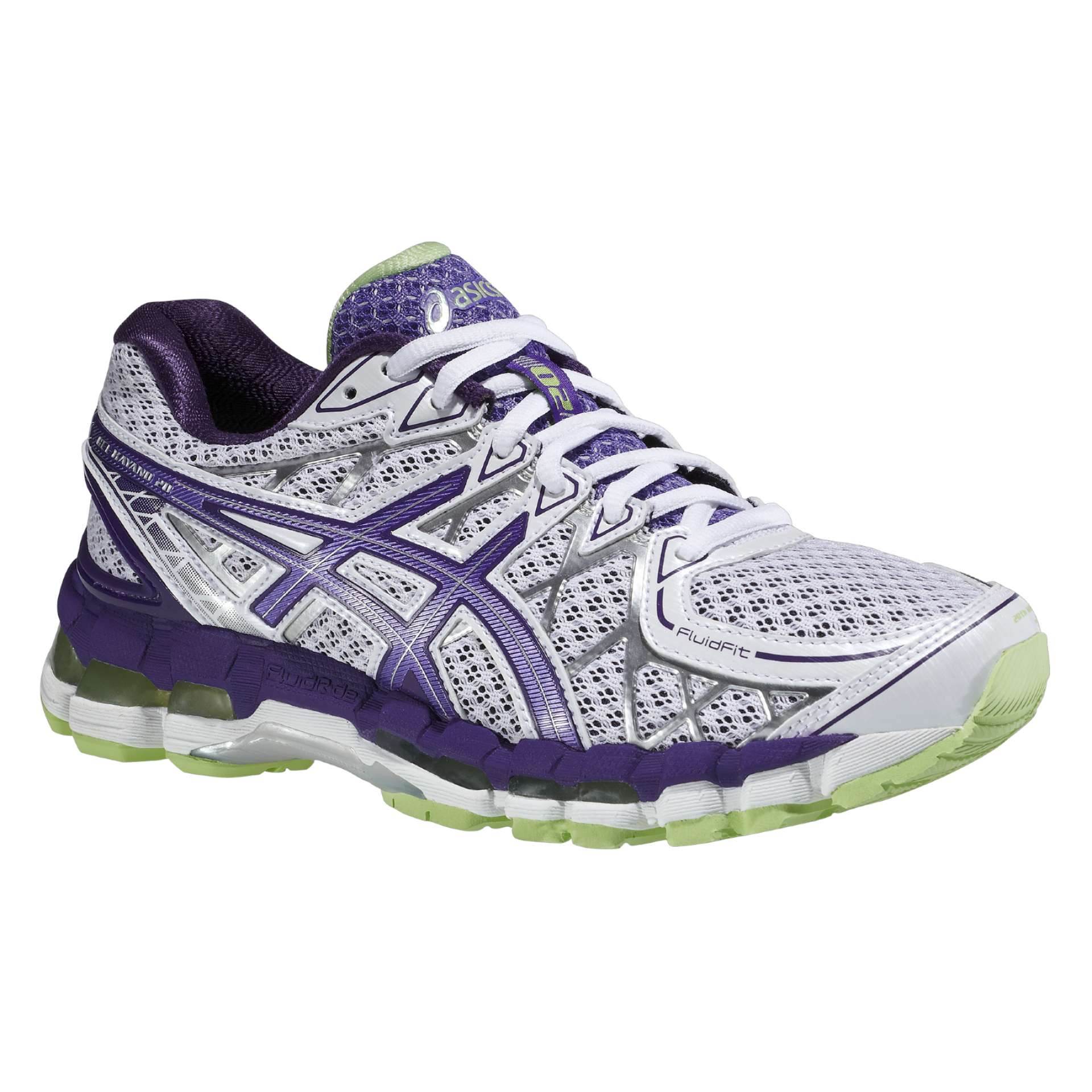 Zo veel kussen pack ASICS Gel Kayano 20 Hardloopschoenen Wit/Paars Dames koop je bij  Futurumshop.nl