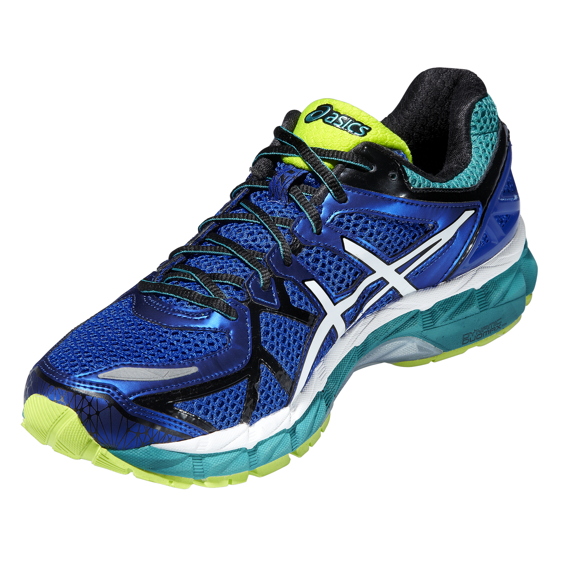 Gel Kayano 21 Hardloopschoenen Blauw Geel Heren