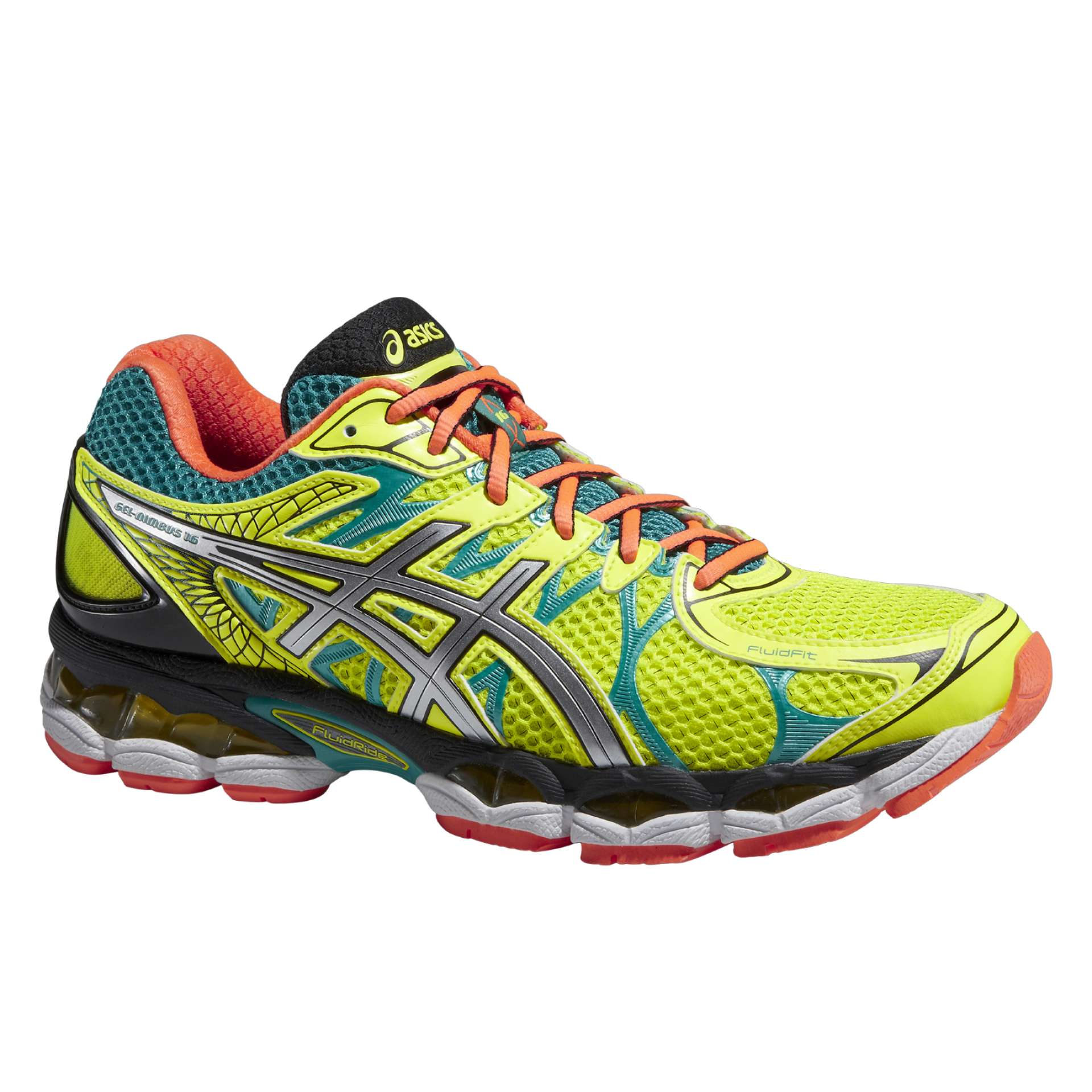 ASICS Gel Nimbus 16 Hardloopschoenen Geel/Zilver/Groen Heren