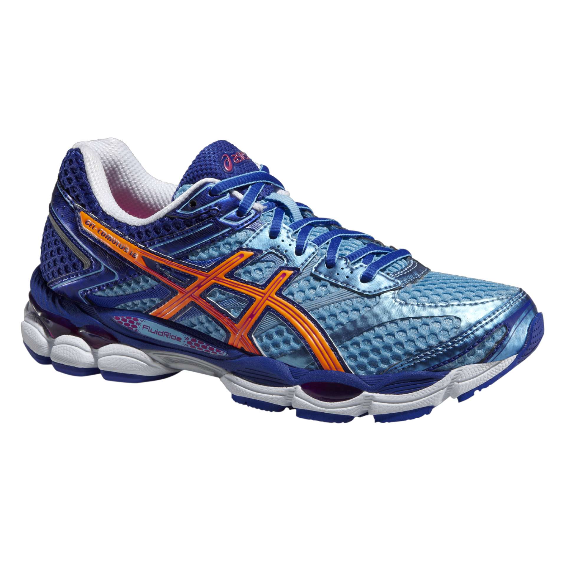 ASICS Gel Cumulus 16 Hardloopschoenen Blauw/Oranje Dames koop je bij  Futurumshop.nl