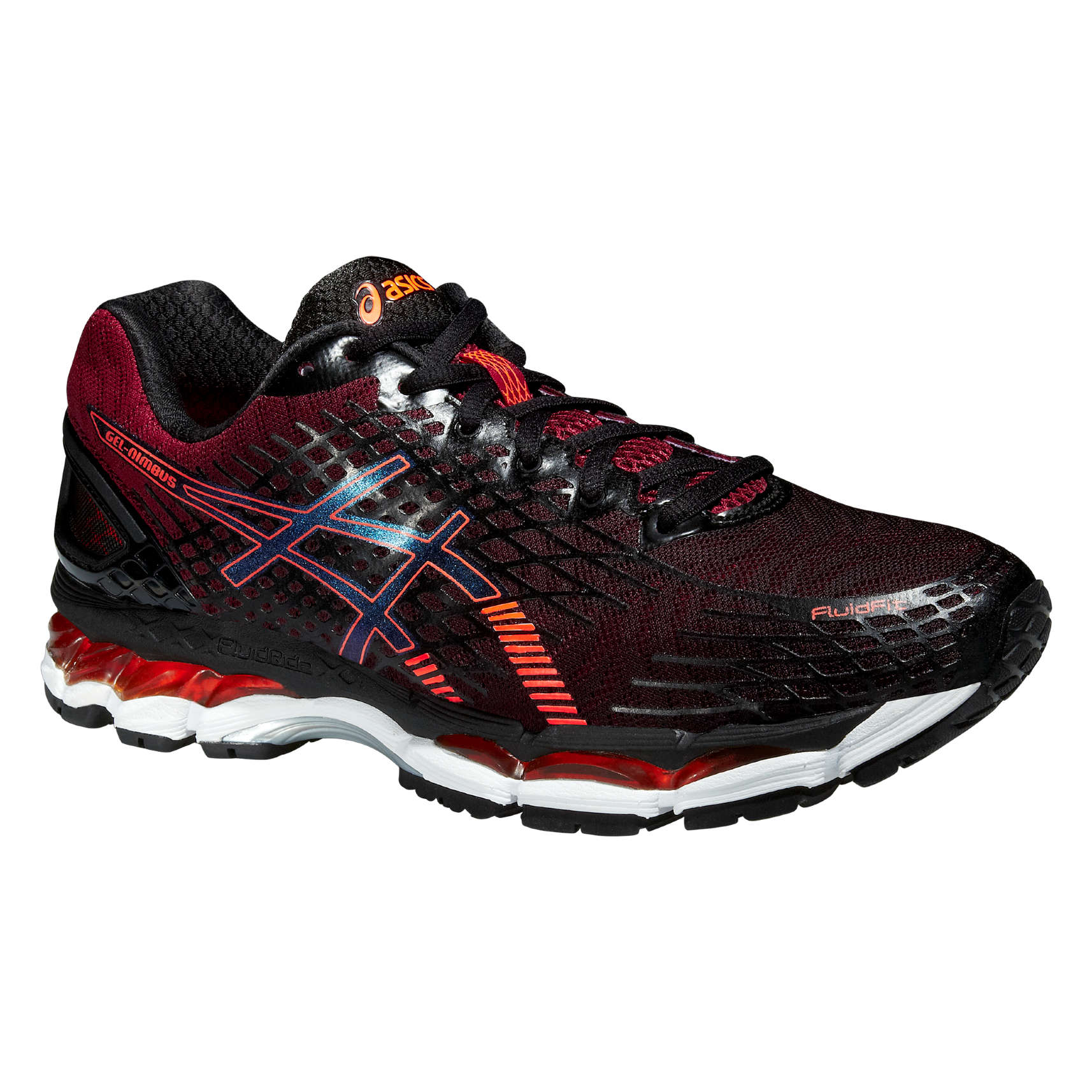 Gel Nimbus 17 Hardloopschoenen Zwart Rood Heren