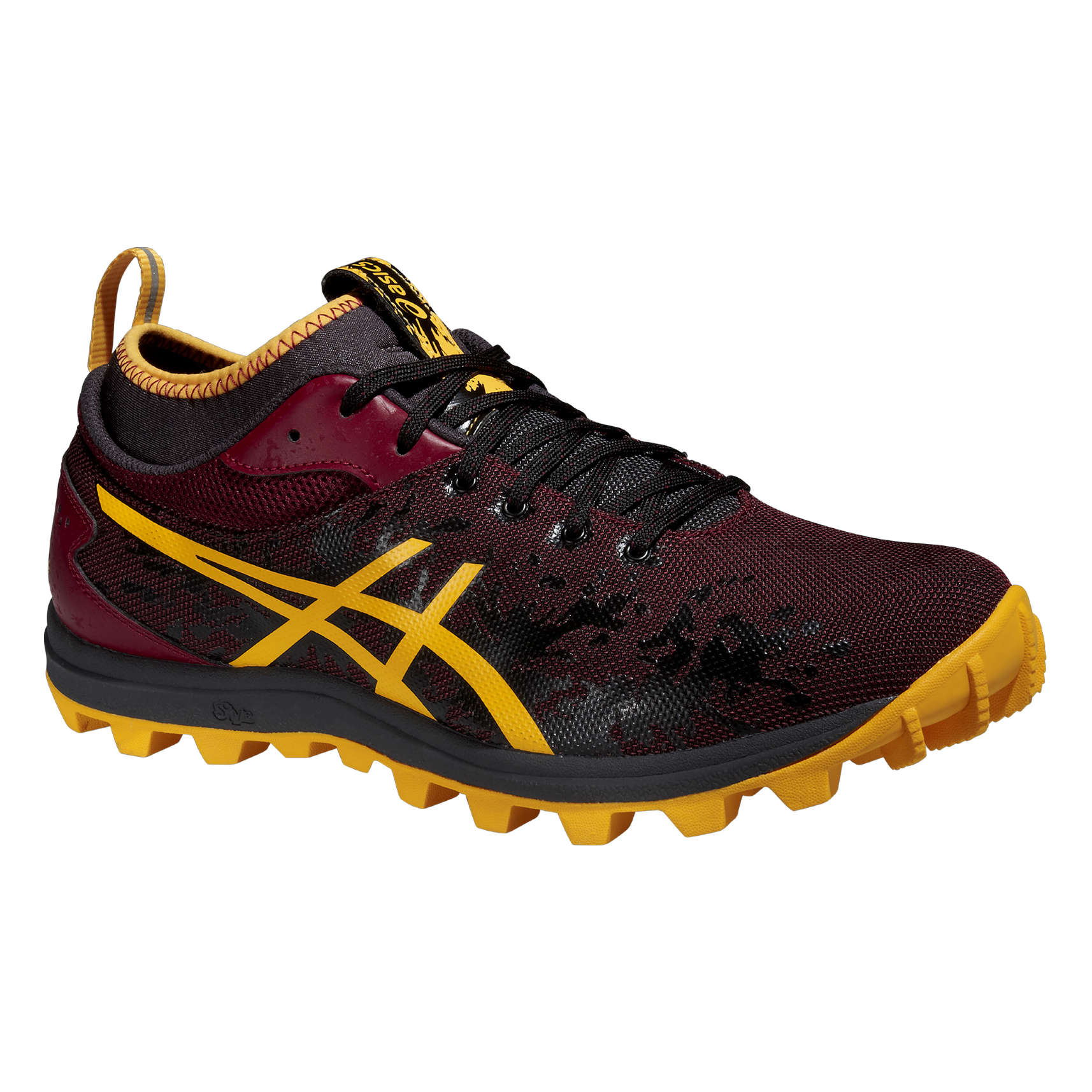 ASICS Gel FujiRunnegade Trail Hardloopschoenen Bordeaux Rood/Geel Heren  koop je bij Futurumshop.nl