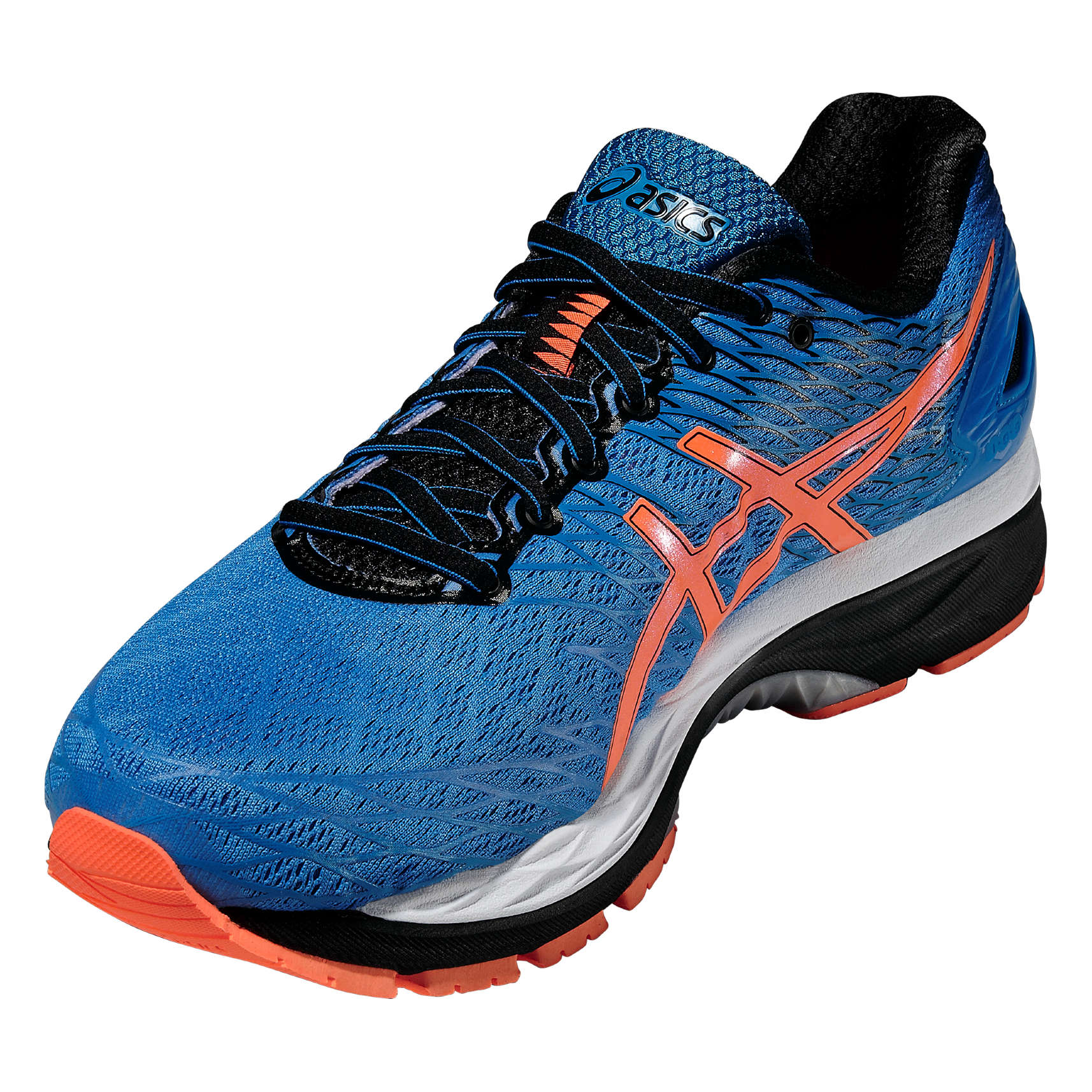 ASICS Gel Nimbus 18 Hardloopschoenen Blauw/Oranje Heren