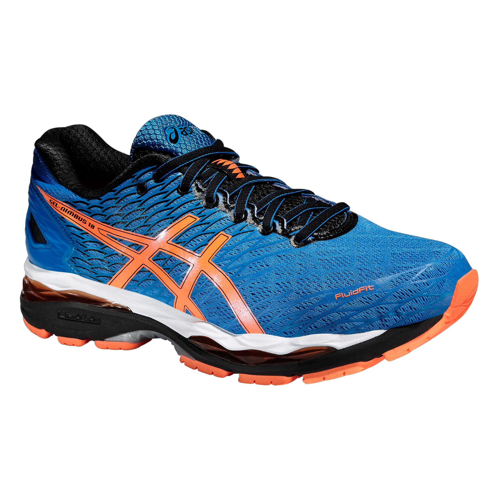 ASICS Gel Nimbus 18 Hardloopschoenen Blauw/Oranje Heren