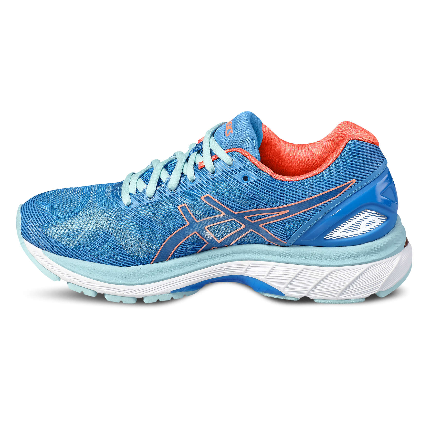 ASICS Gel Nimbus 19 Hardloopschoenen Blauw/Oranje Dames