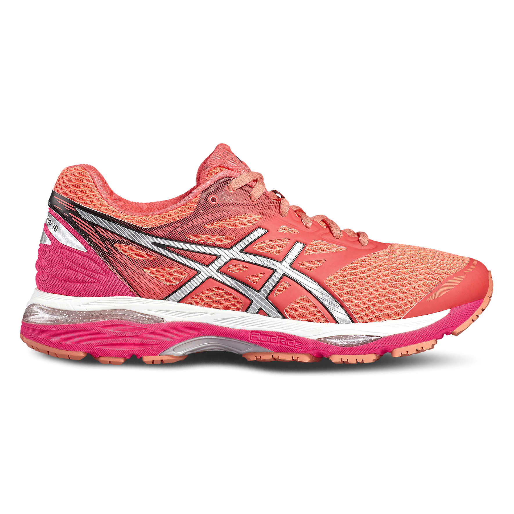 ASICS Gel-Cumulus 18 Hardloopschoenen Roze/Zilver Dames