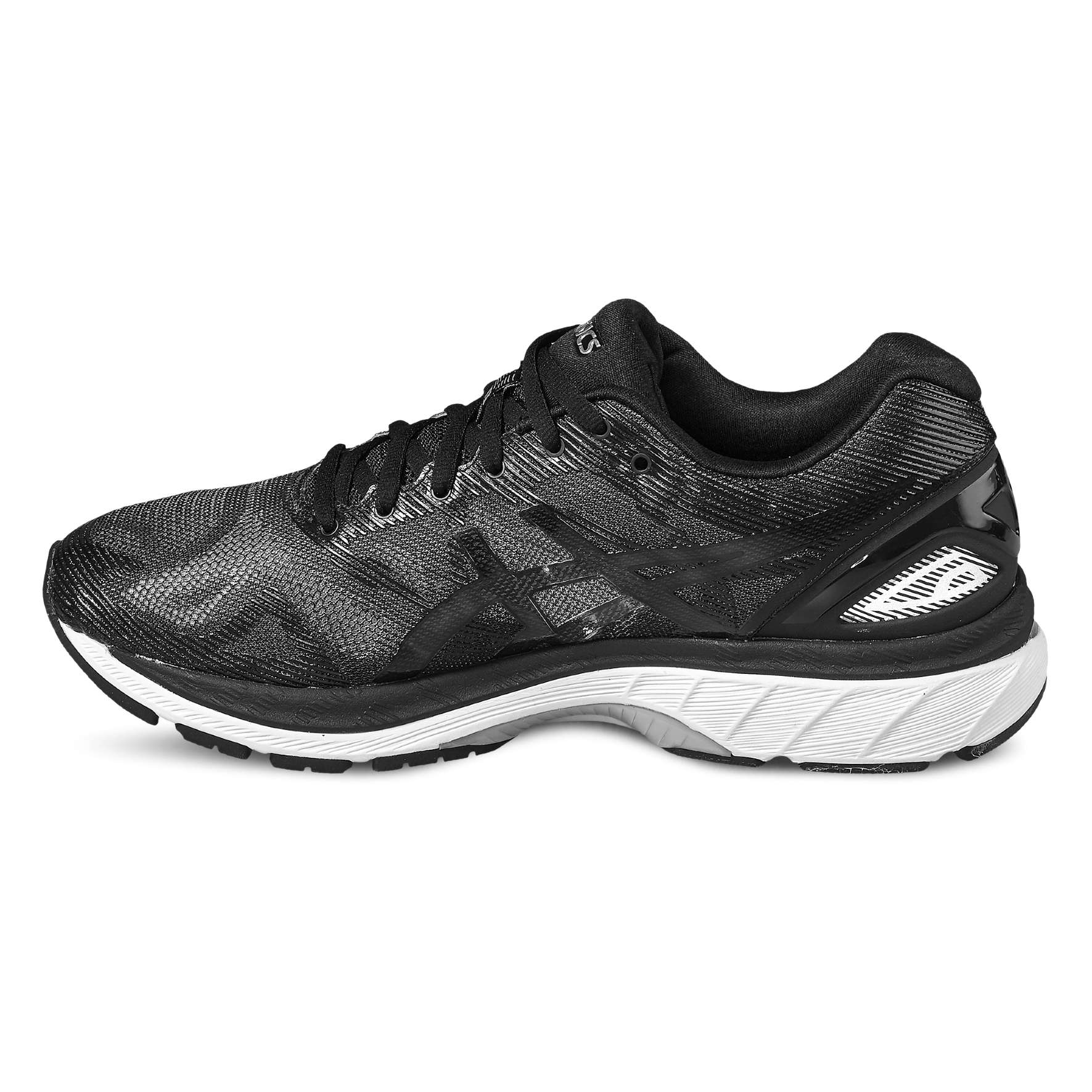 ASICS Gel Nimbus 19 Hardloopschoenen Zwart/Zilver/Wit Heren