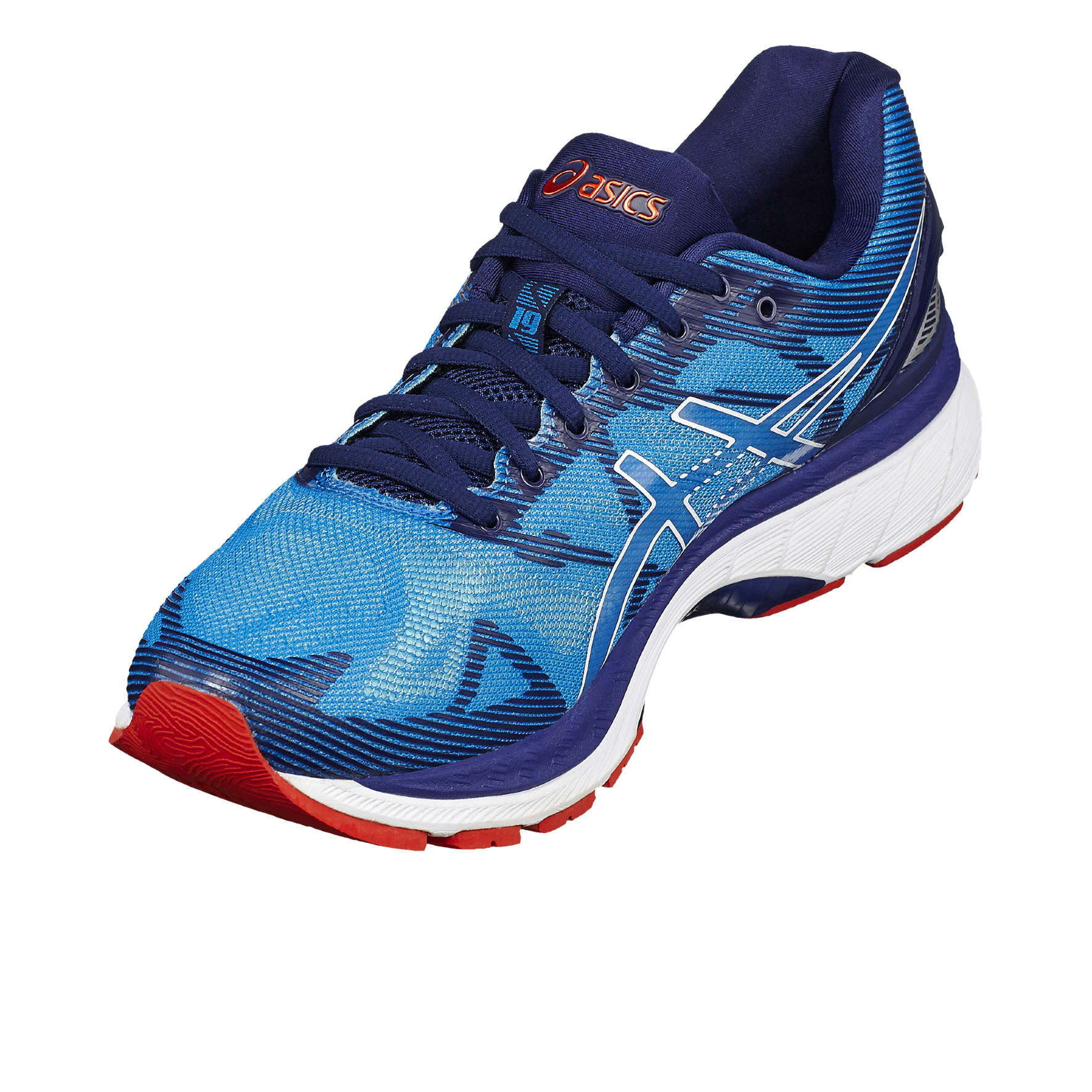 ASICS Gel Nimbus 19 Hardloopschoenen Blauw/Wit Heren