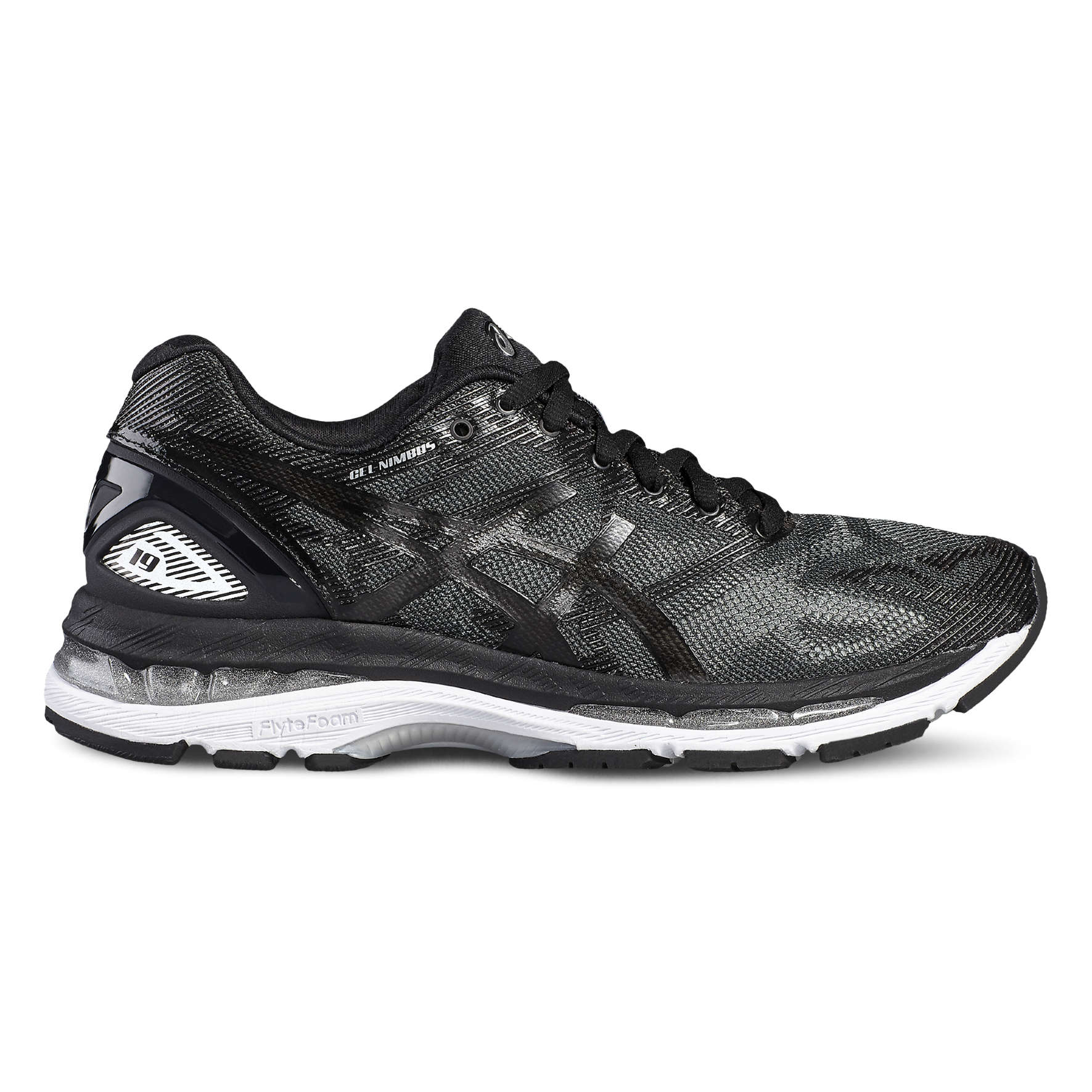 ASICS Gel Nimbus 19 Hardloopschoenen Zwart/Grijs/Zilver Dames