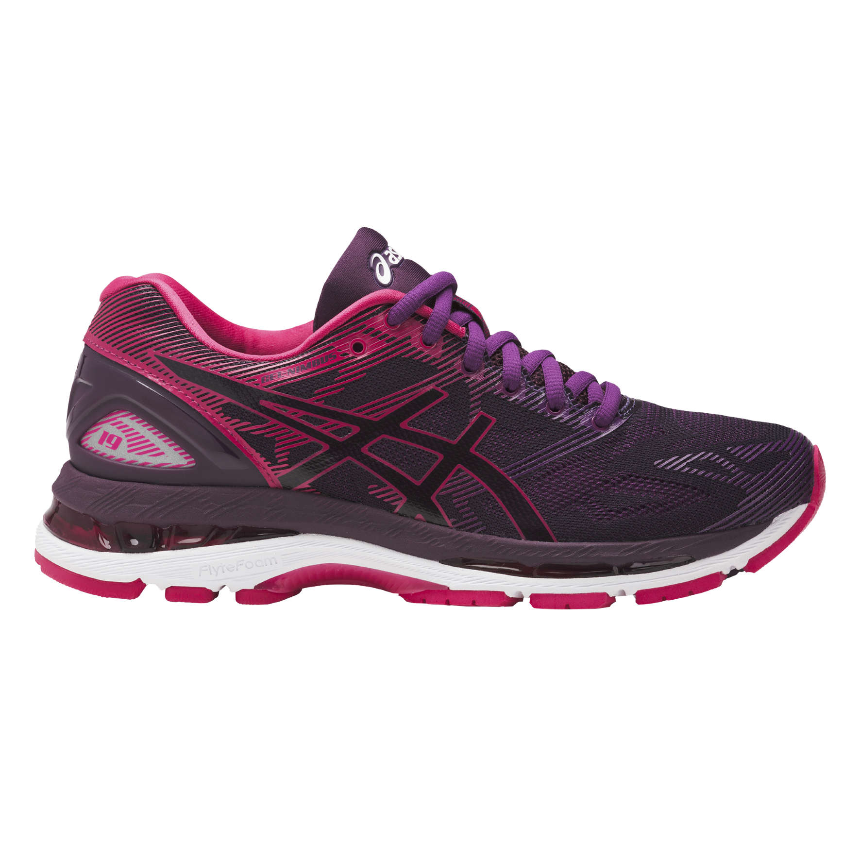 ASICS Gel Nimbus 19 Hardloopschoenen Zwart/Roze Dames