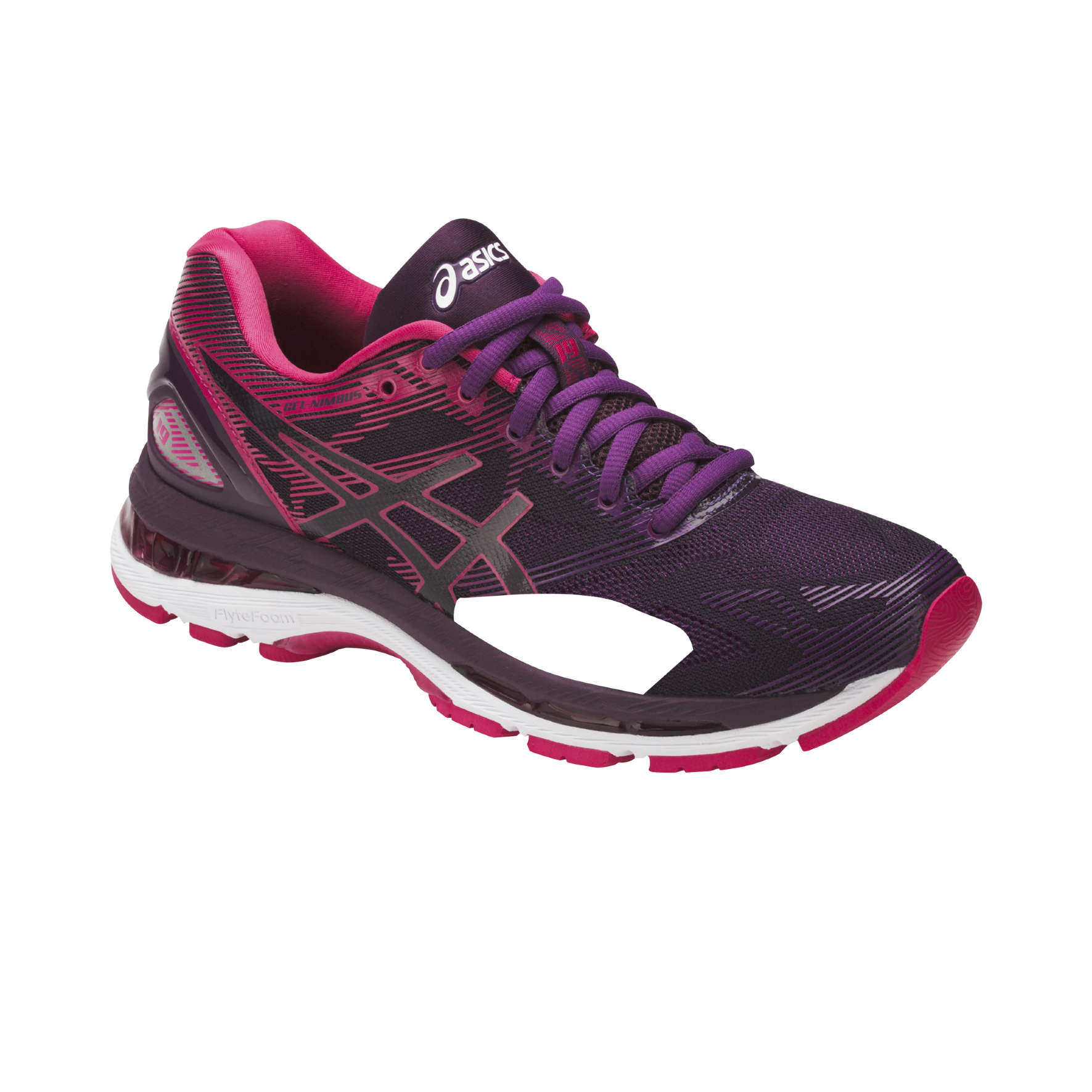 ASICS Gel Nimbus 19 Hardloopschoenen Zwart/Roze Dames