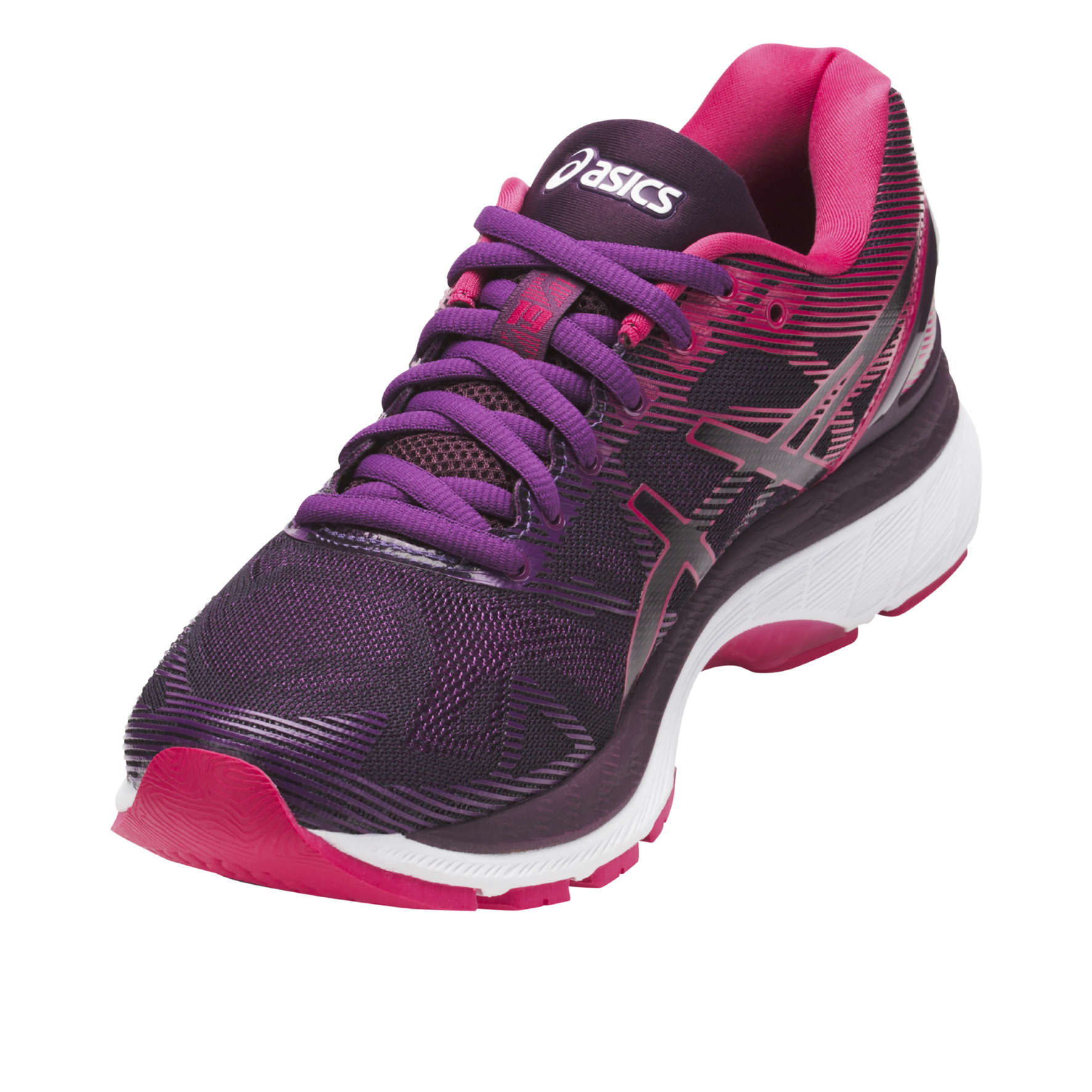 ASICS Gel Nimbus 19 Hardloopschoenen Zwart/Roze Dames