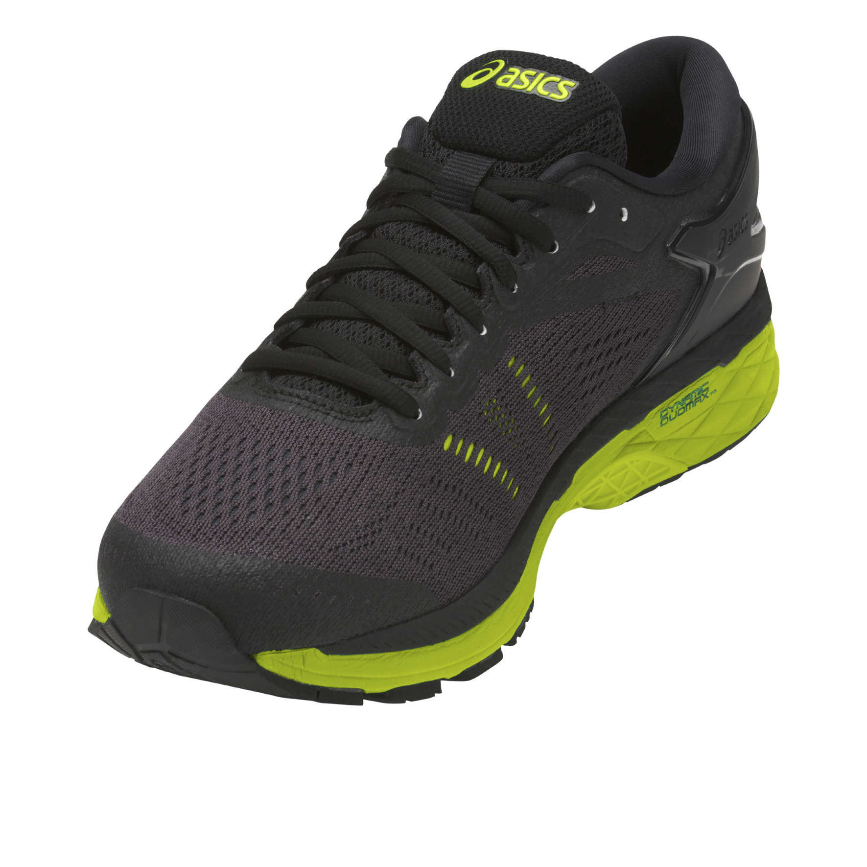 ASICS Gel Kayano 24 Hardloopschoenen Zwart Groen Heren koop je bij Futurumshop