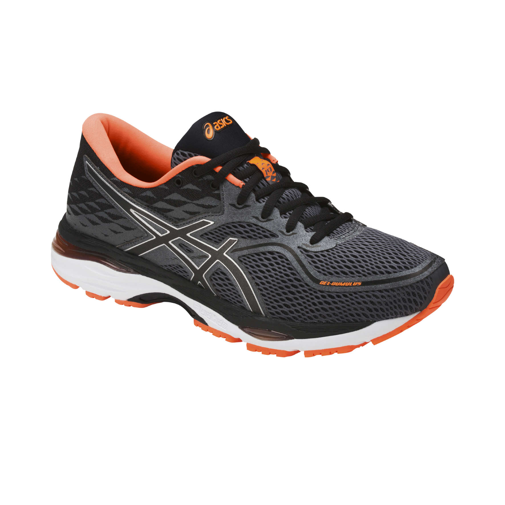 ASICS Gel Cumulus 19 Hardloopschoenen Zwart/Grijs/Oranje Heren